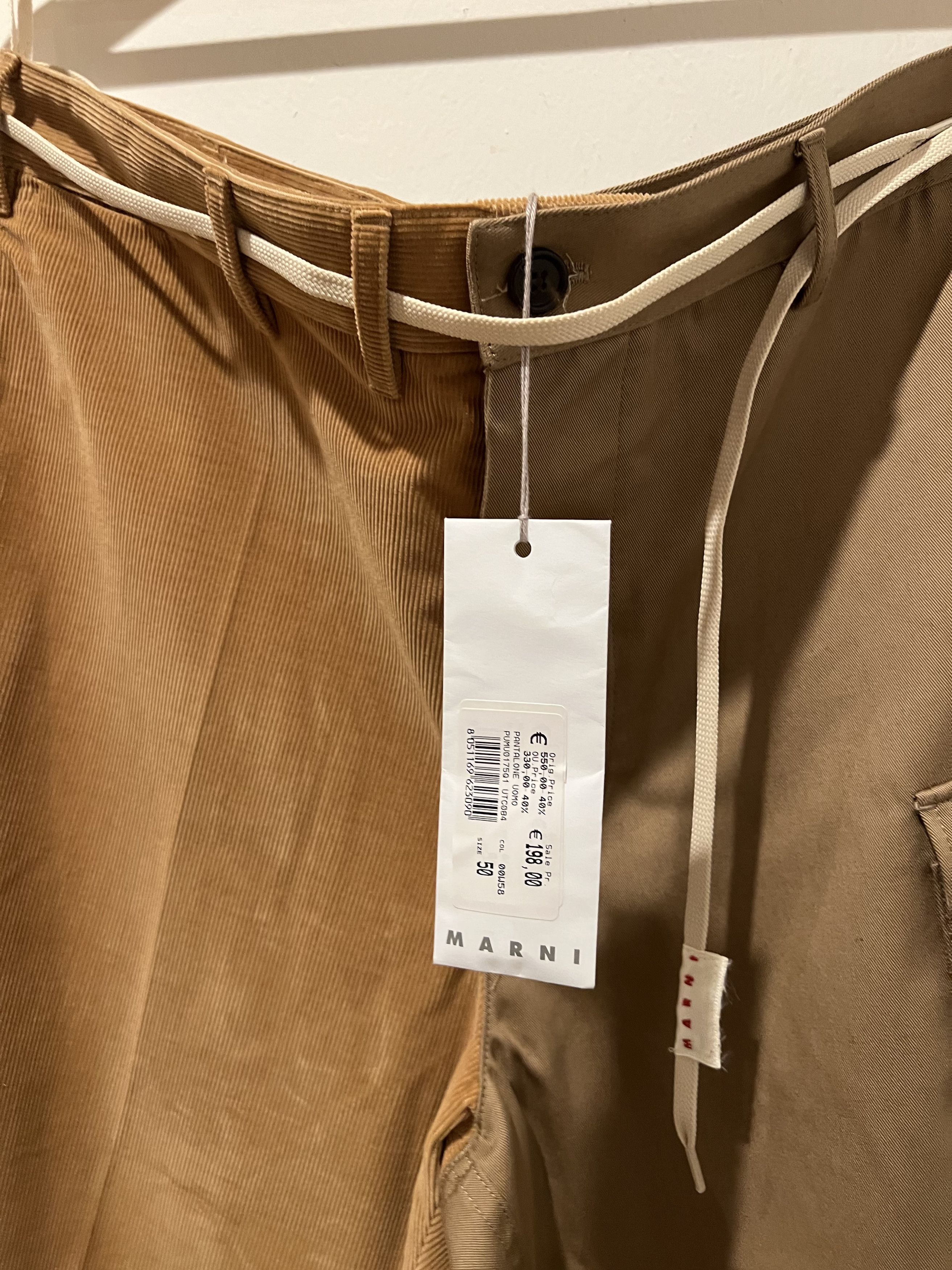 Marni Marni Two-Tone Panel Pants – Brown/Tan, Size 50 – Brand New Size US 34 / EU 50 - 6 Thumbnail