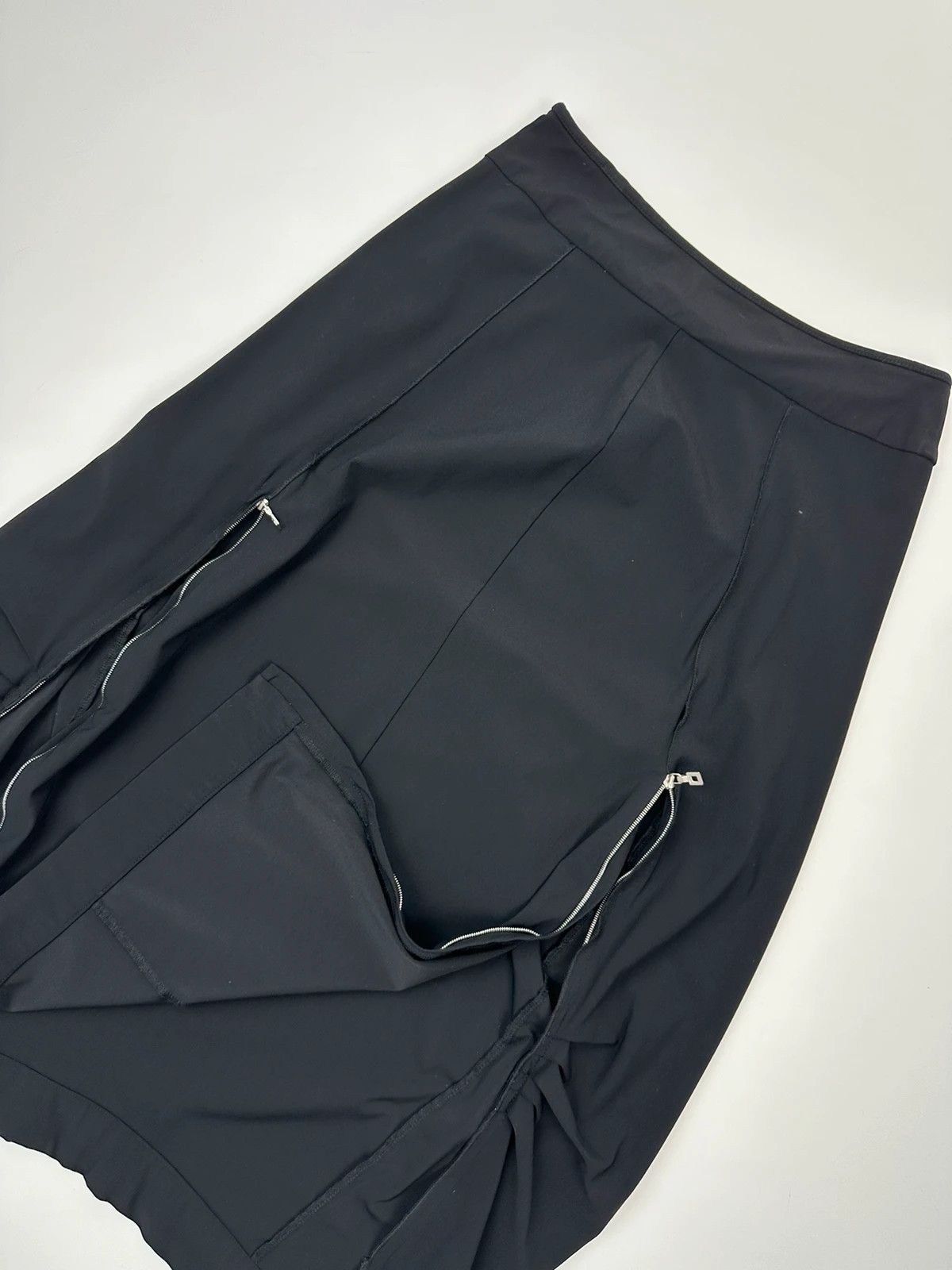 Marithe + Francois Girbaud Marithé + Francois Girbaud 00’s Black Multi Zip Skirt Size 27" / US 4 / IT 40 - 6 Thumbnail