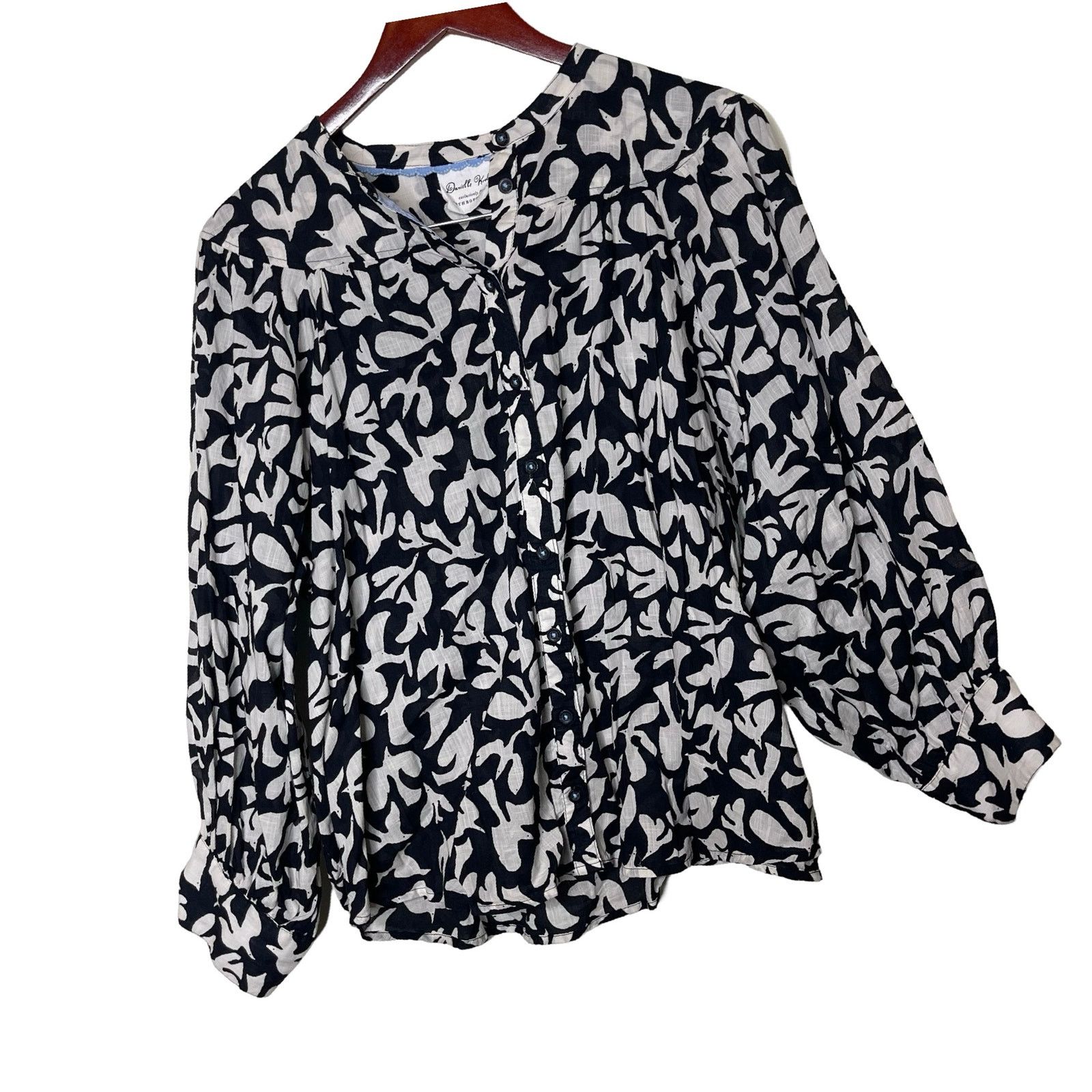 Anthropologie Anthropologie Danielle Kroll Womens Whismy Bird Button Up Size XL / US 12-14 / IT 48-50 - 1 Thumbnail