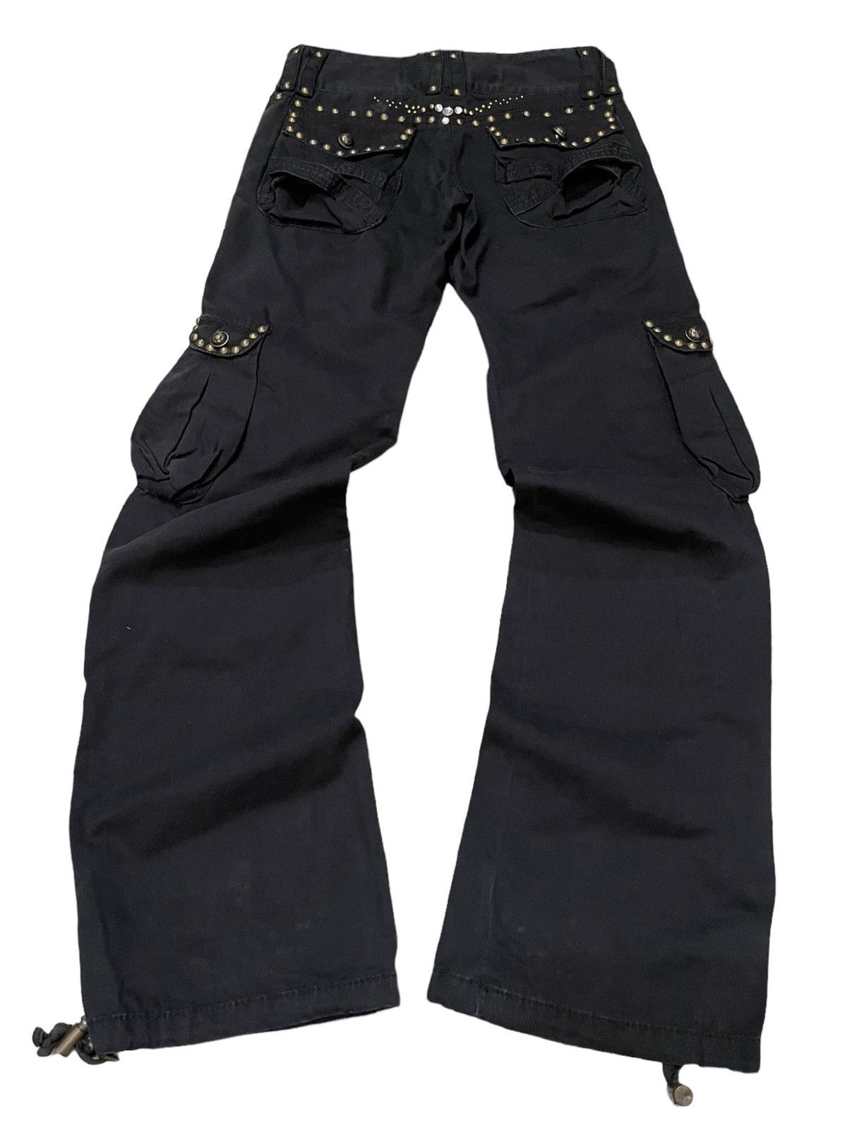 Japanese Brand × Le Grande Bleu (L.G.B.) × MOUSSY Moussy Japan Heavy Studded Flared Dancer Cargo Pants Size US 28 / EU 44 - 2 Thumbnail
