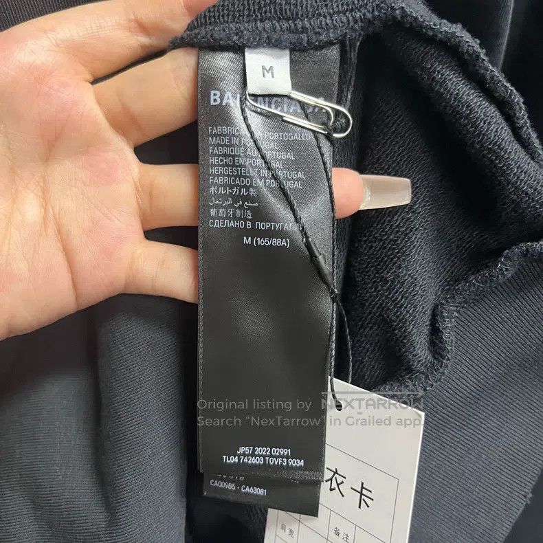 Balenciaga Balenciaga Black Solid Color Logo Embroidery Hooded Sweats Size US M / EU 48-50 / 2 - 4 Thumbnail