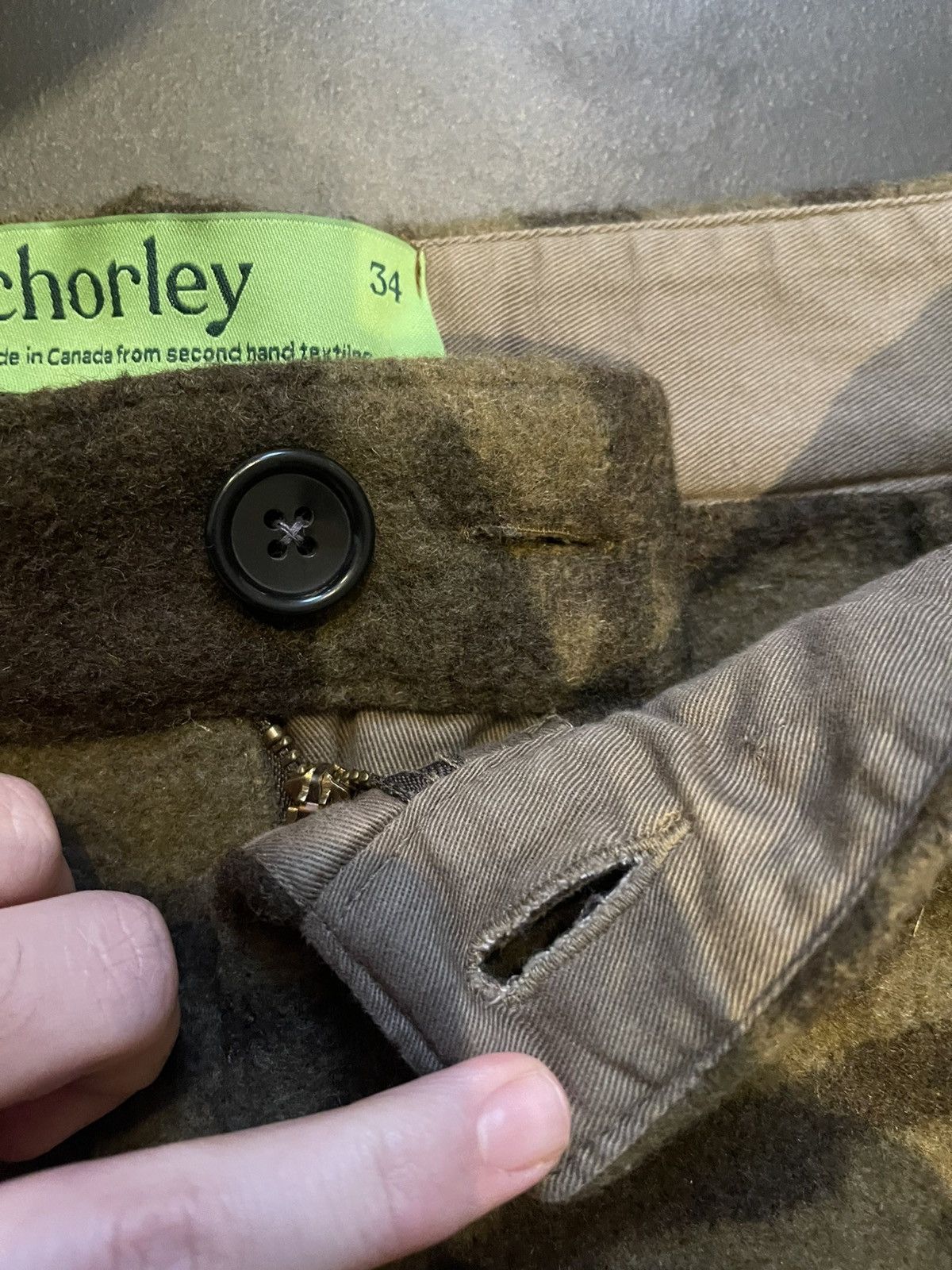 Chorley Deconstructed military baggy wool camo cargo pants d ring Size US 34 / EU 50 - 9 Thumbnail