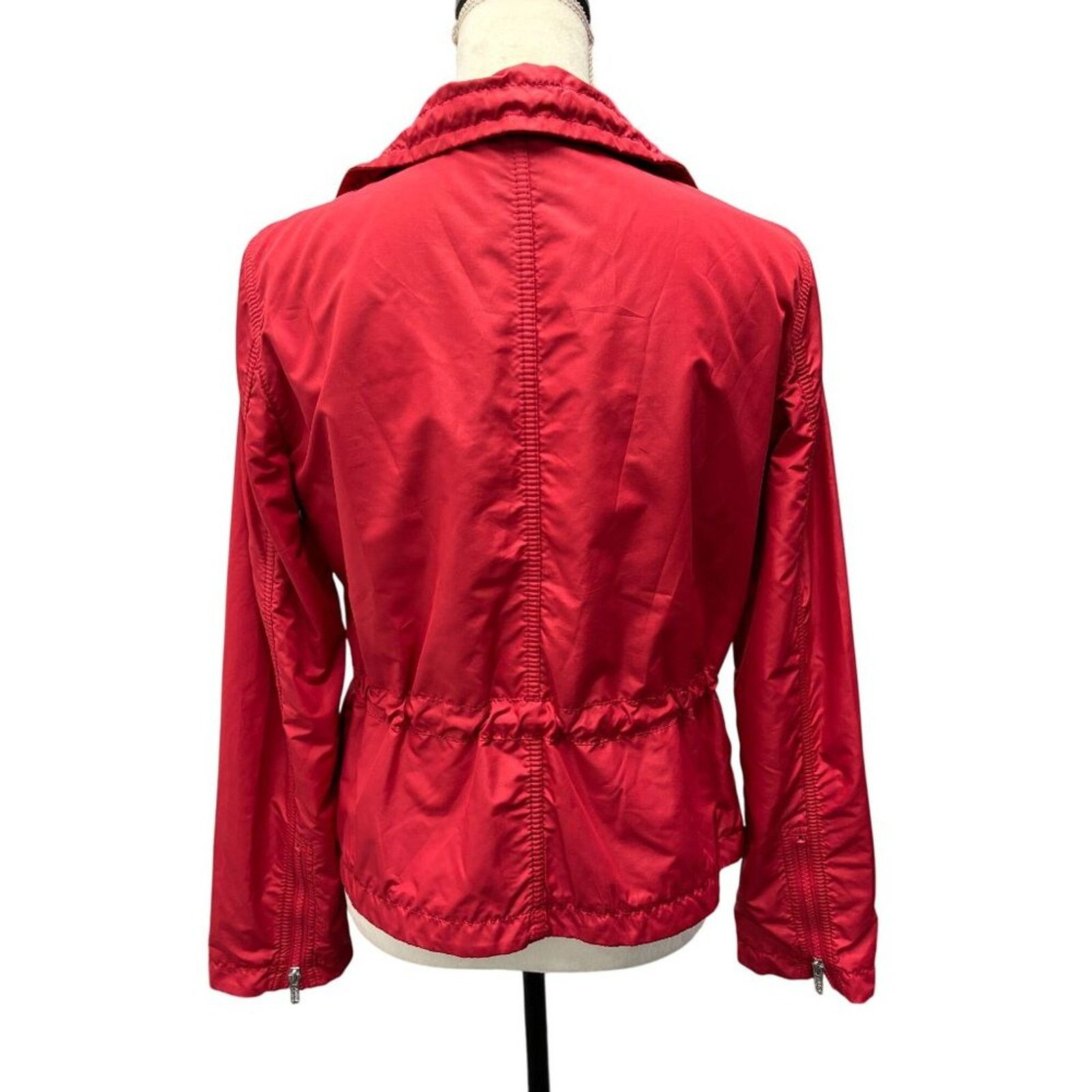Armani Collezioni Women's Armani Collezioni Red Nylon Zip-Up Jacket Size 6 Size M / US 6-8 / IT 42-44 - 4 Thumbnail