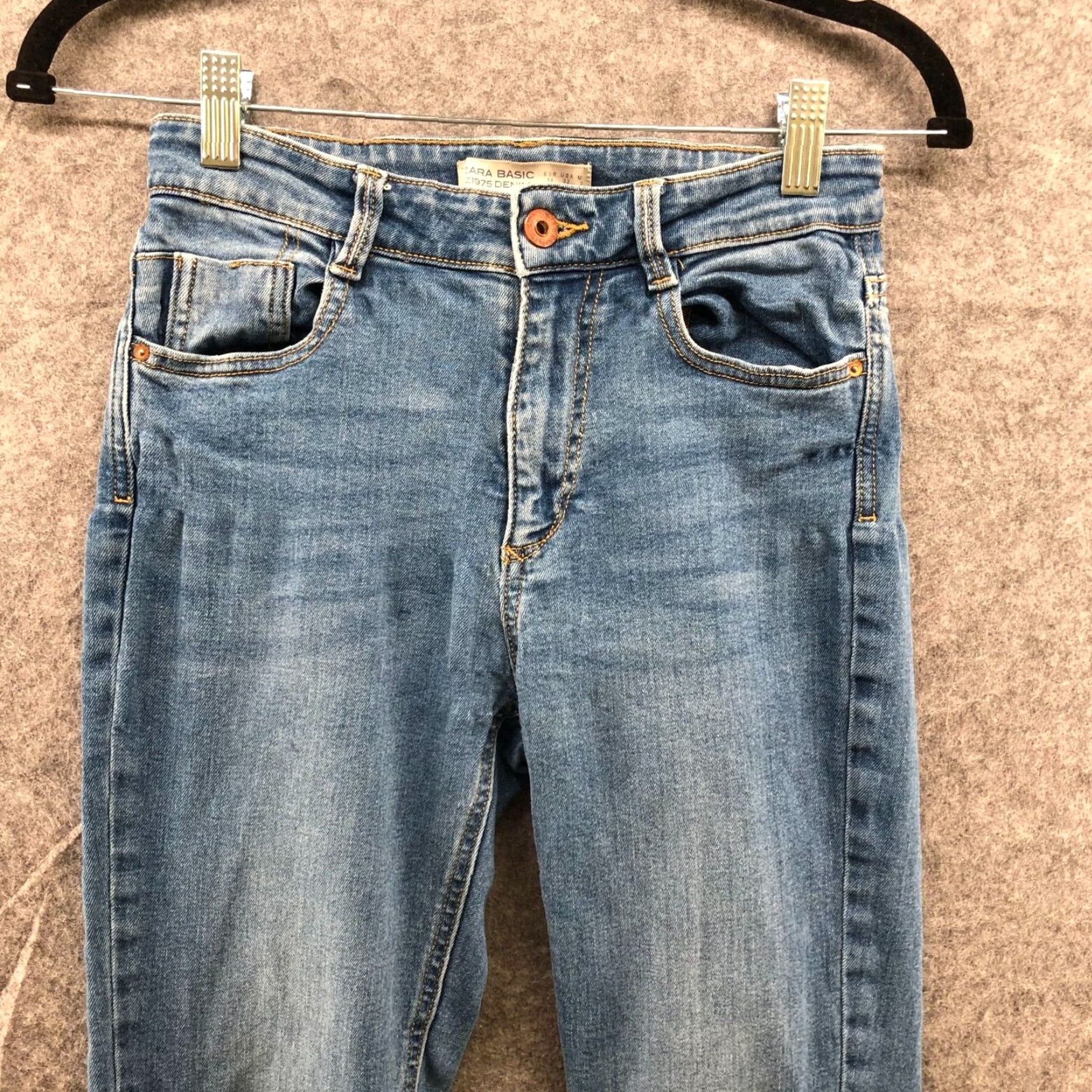 Zara Zara Skinny Jeans 2 Mid Rise Stretch Medium Wash Z1975 Womens Size 26" / US 2 / IT 38 - 3 Thumbnail