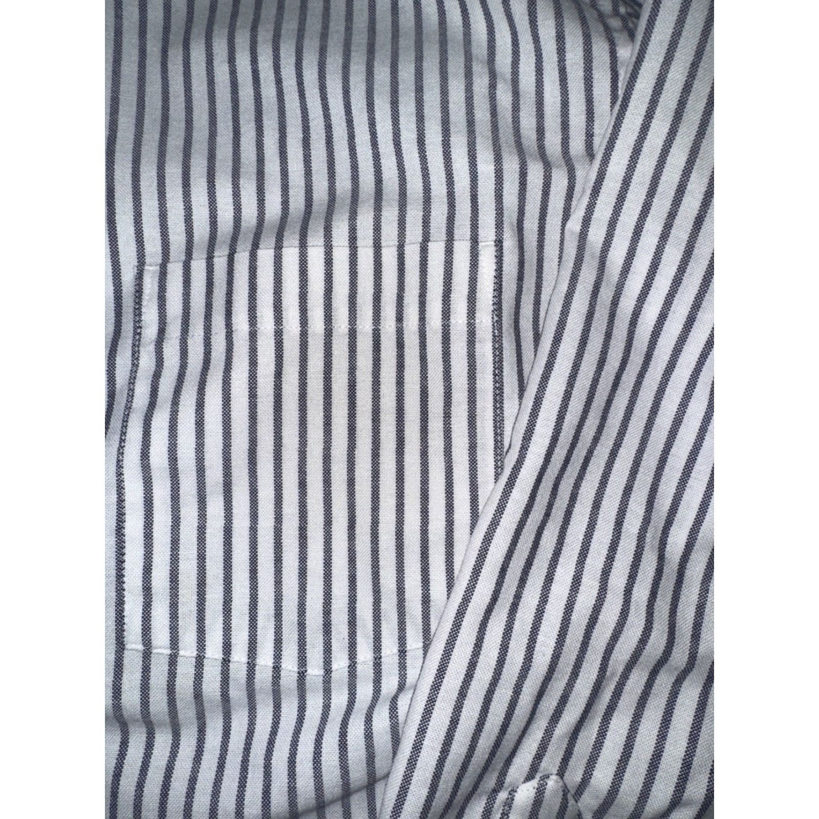 Arrow VINTAGE The Arrow Company Wrinkle Free Oxford Striped White/Blue Dress Shirt 16 1/2-32/33 Preppy Mens Size 42R - 2 Thumbnail
