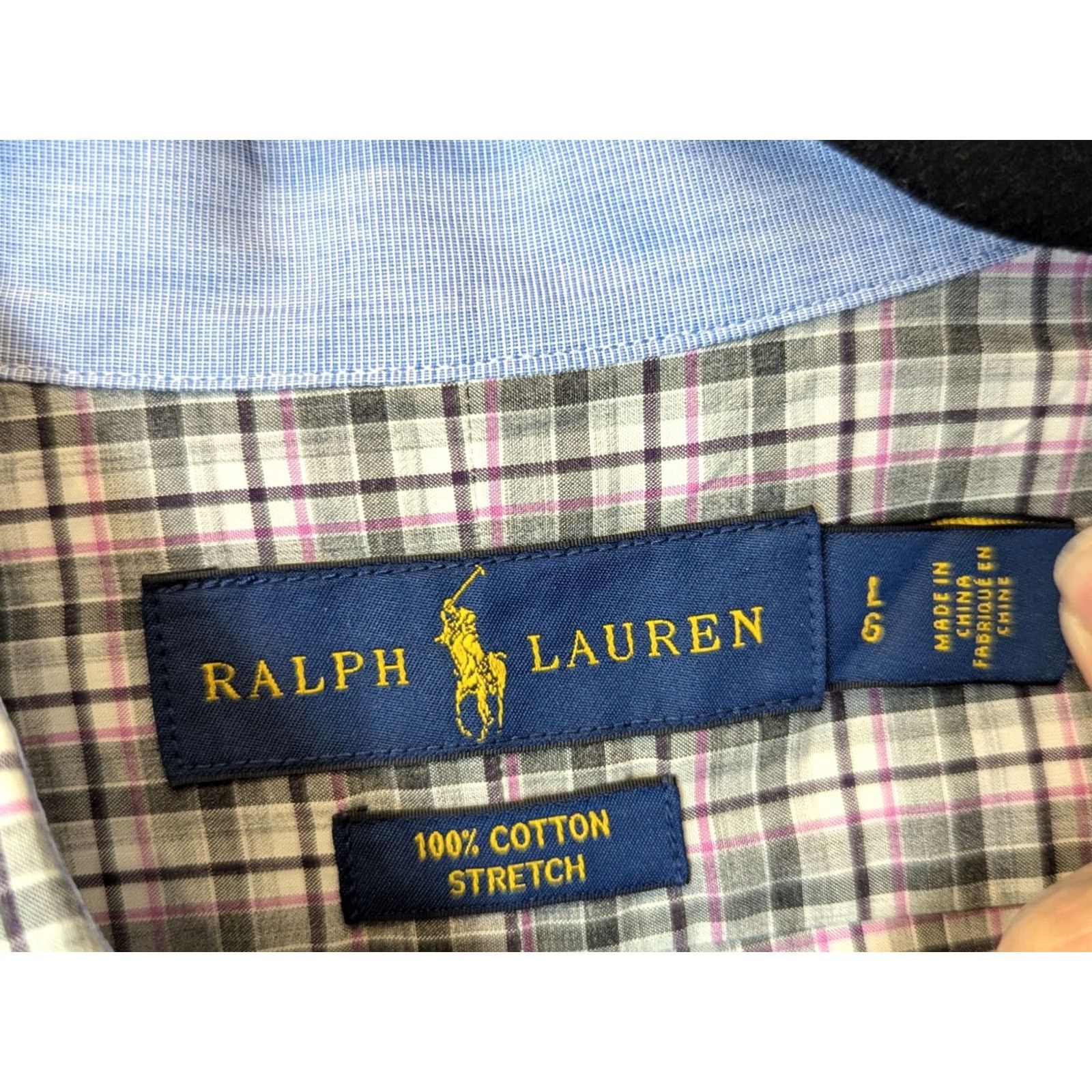 Ralph Lauren Ralph Lauren Mens Button-Down Shirt Plaid Gray Pink L/S Embroidered Logo Pony Casual Formal Size US L / EU 52-54 / 3 - 2 Thumbnail