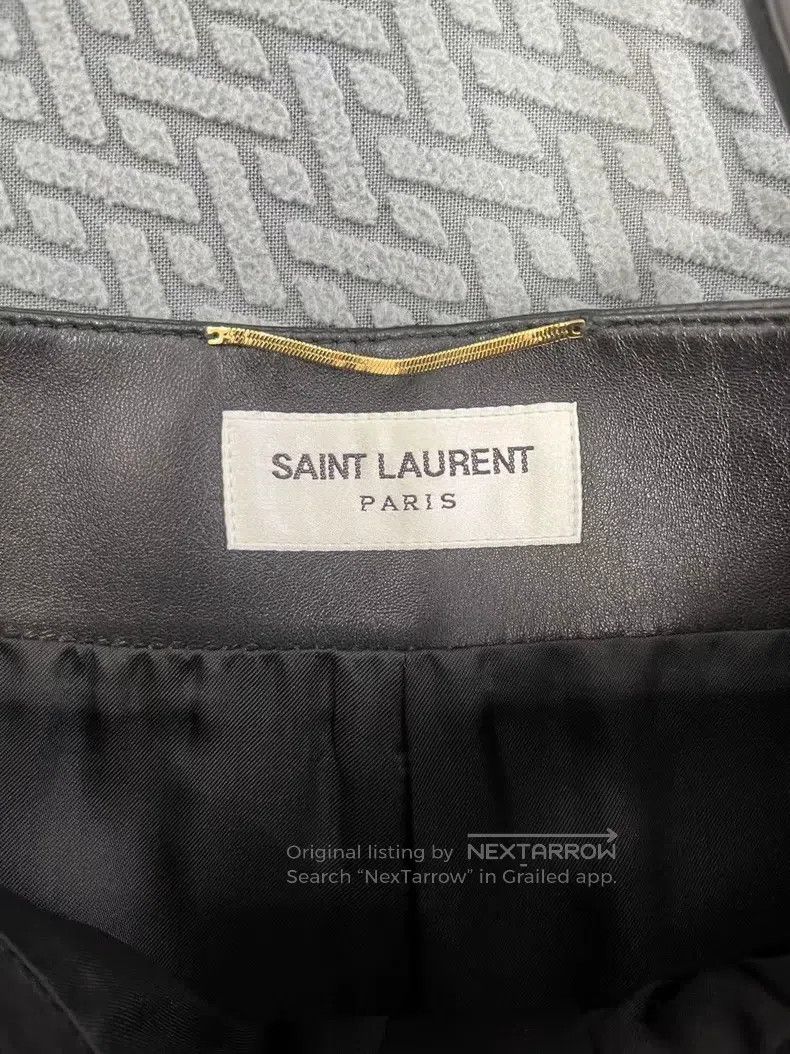 Saint Laurent Paris Saint Laurent Paris Leather Shorts Size 37" - 3 Thumbnail