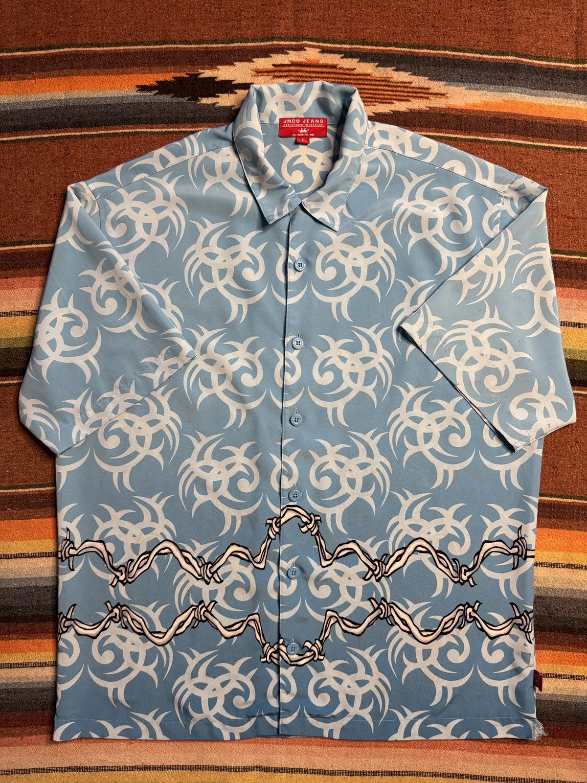 JNCO × Vintage Y2K JNCO Dragon Button Up Shirt Size US L / EU 52-54 / 3 - 12 Thumbnail