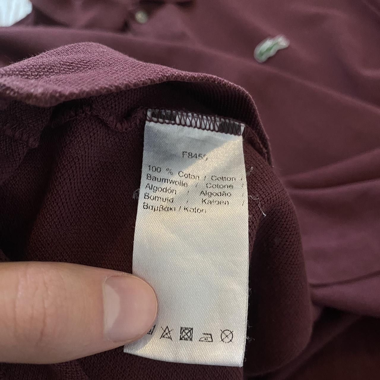 Lacoste Burgundy Lacoste polo shirt polo Size US L / EU 52-54 / 3 - 7 Thumbnail