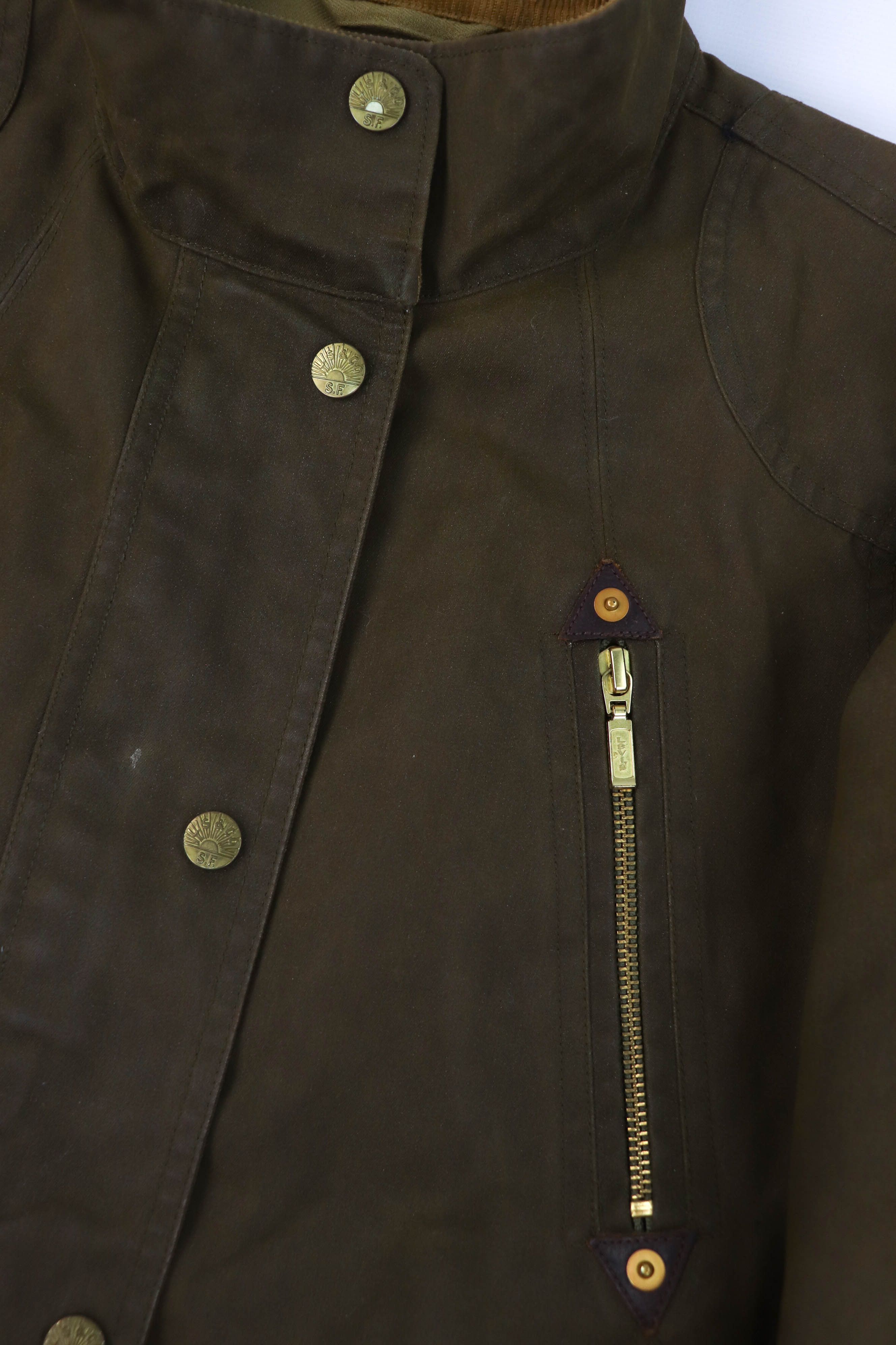 Levi's Women's Levi's Olive Green Waxed Belted Jacket Size M / US 6-8 / IT 42-44 - 7 Thumbnail