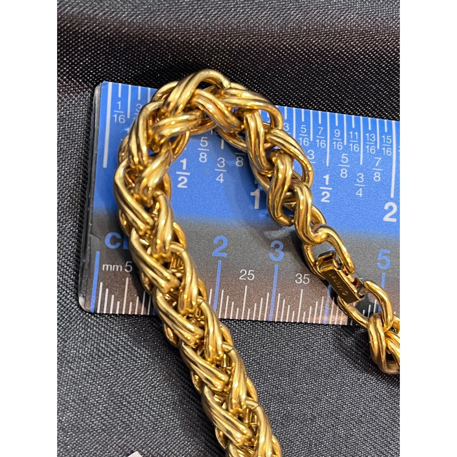 Monet VTG Monet Heavy Gold Tone Braided Chain Necklace Signed 18" Size ONE SIZE - 3 Thumbnail