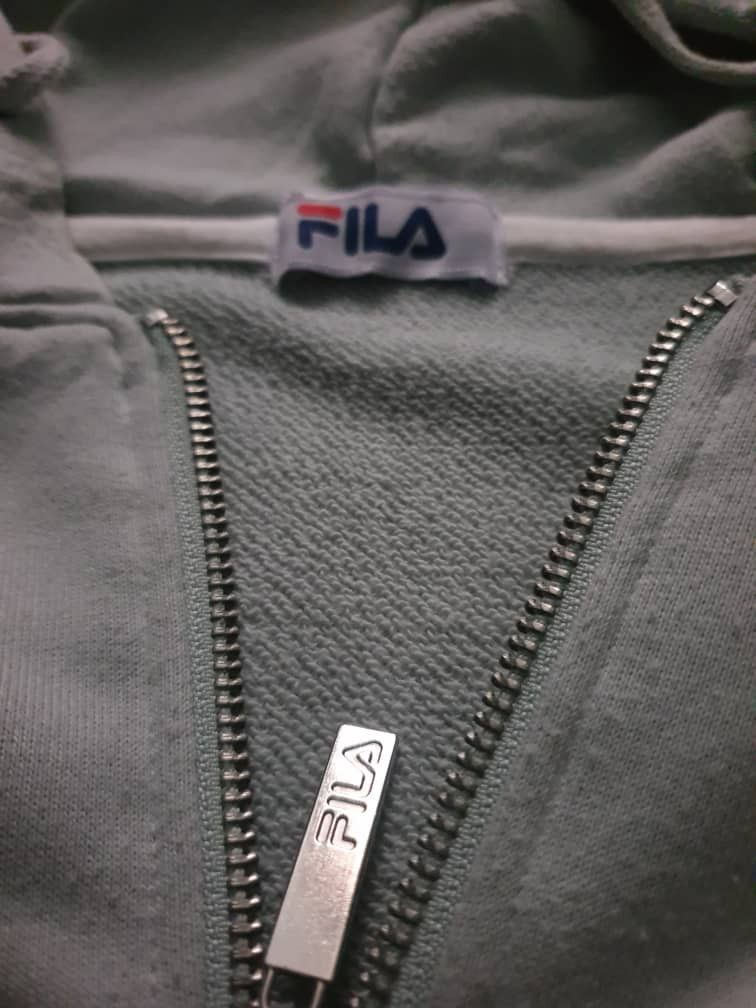 Fila Fila half zipper baby blue hoodie sweater Size M / US 6-8 / IT 42-44 - 2 Thumbnail