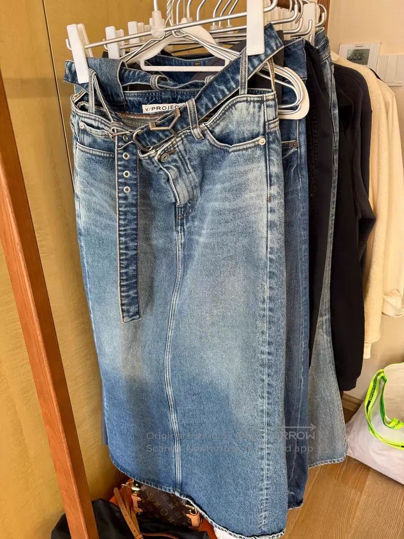 Y/Project Y/Project Size XS Denim Skirt Size 23" - 2 Thumbnail
