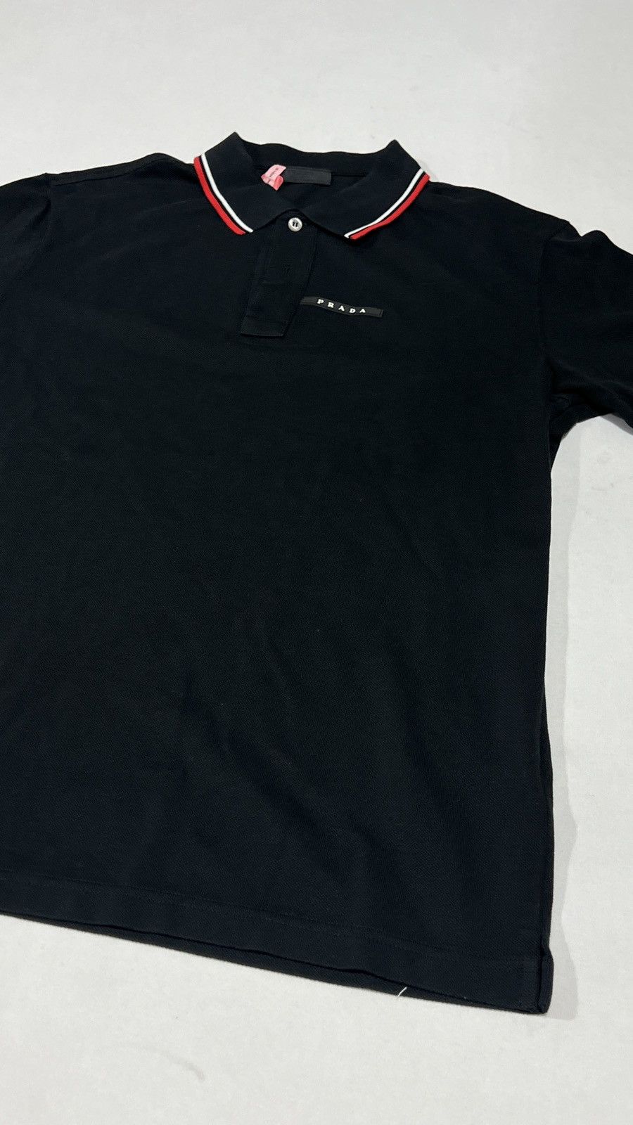 Prada Prada Pique Black Polo Shirt Size US XL / EU 56 / 4 - 4 Thumbnail