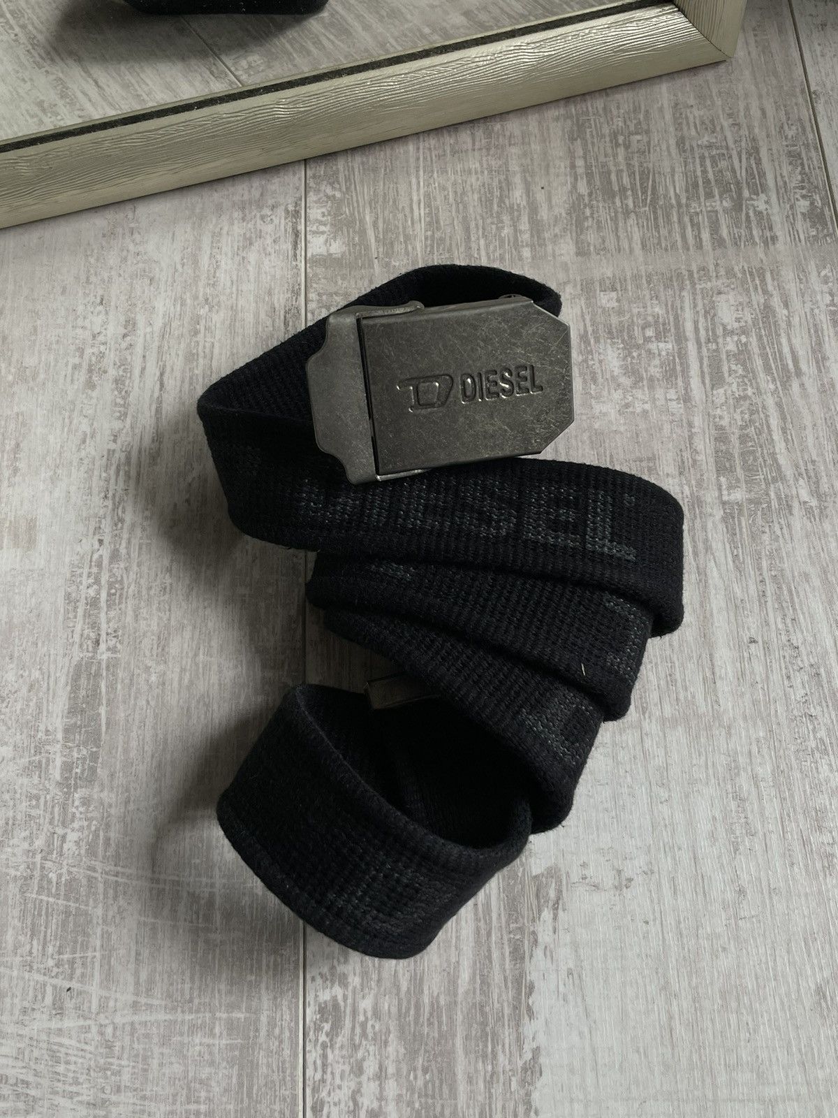 Diesel Vintage Y2K Diesel 00’s Belt Monogram Black RARE Size ONE SIZE - 1 Thumbnail