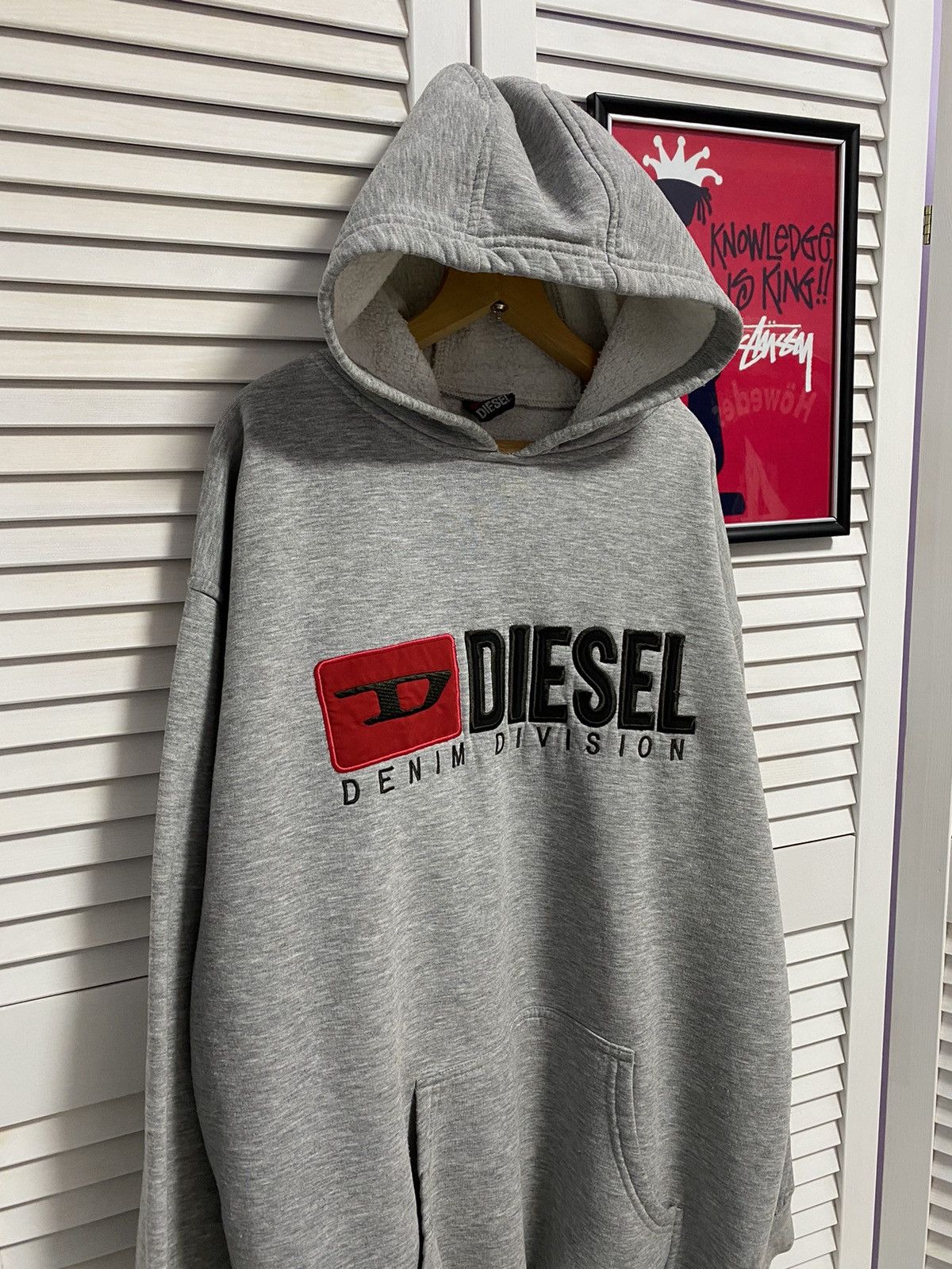 Diesel × Vintage Vintage 00s Hoodie Diesel Denim Devision Oversized Boxy Fit Size US XL / EU 56 / 4 - 4 Thumbnail