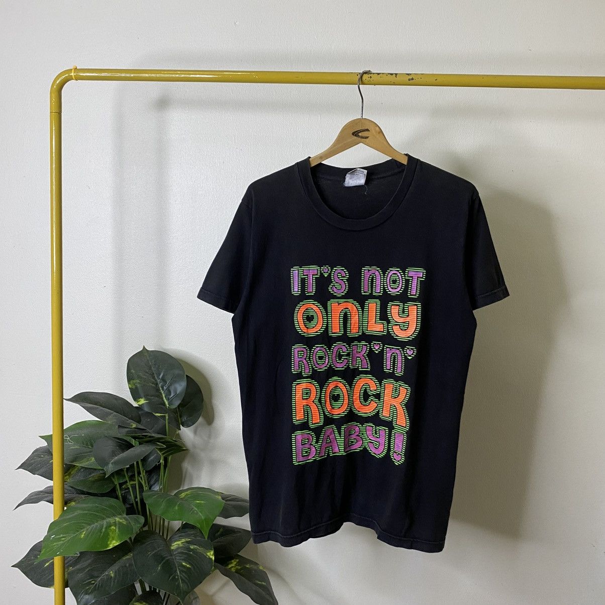 Vintage 1990s It's Not Only Rock N Rock Funny Humor T Shirt Size US M / EU 48-50 / 2 - 1 Thumbnail