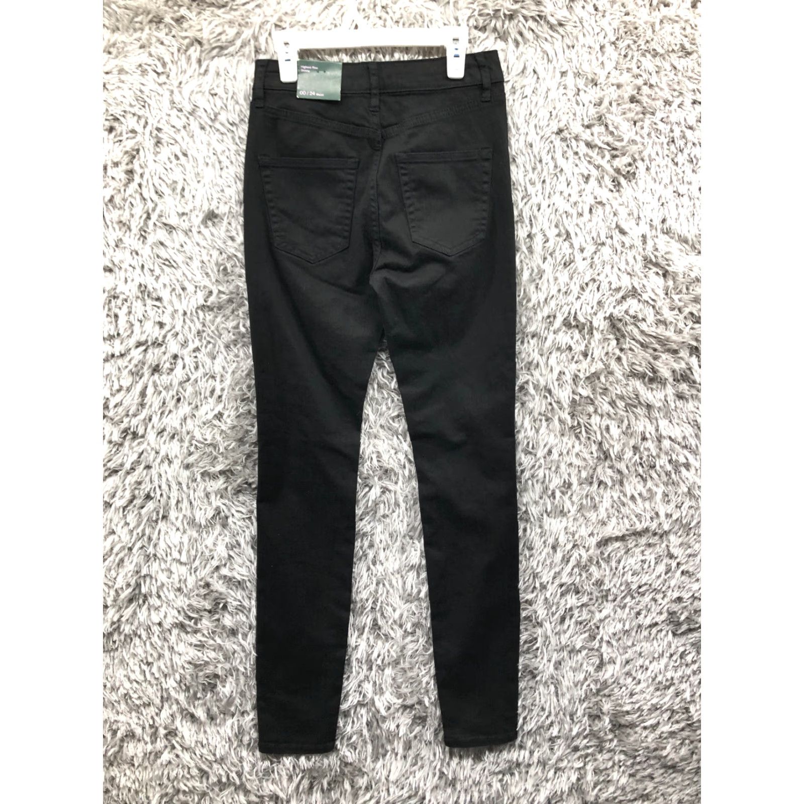 Vintage Wild Fable Highest Rise Skinny Jeans Womens 00 Dark Wash Black Denim Size 24" / US 00 / IT 34 - 7 Thumbnail