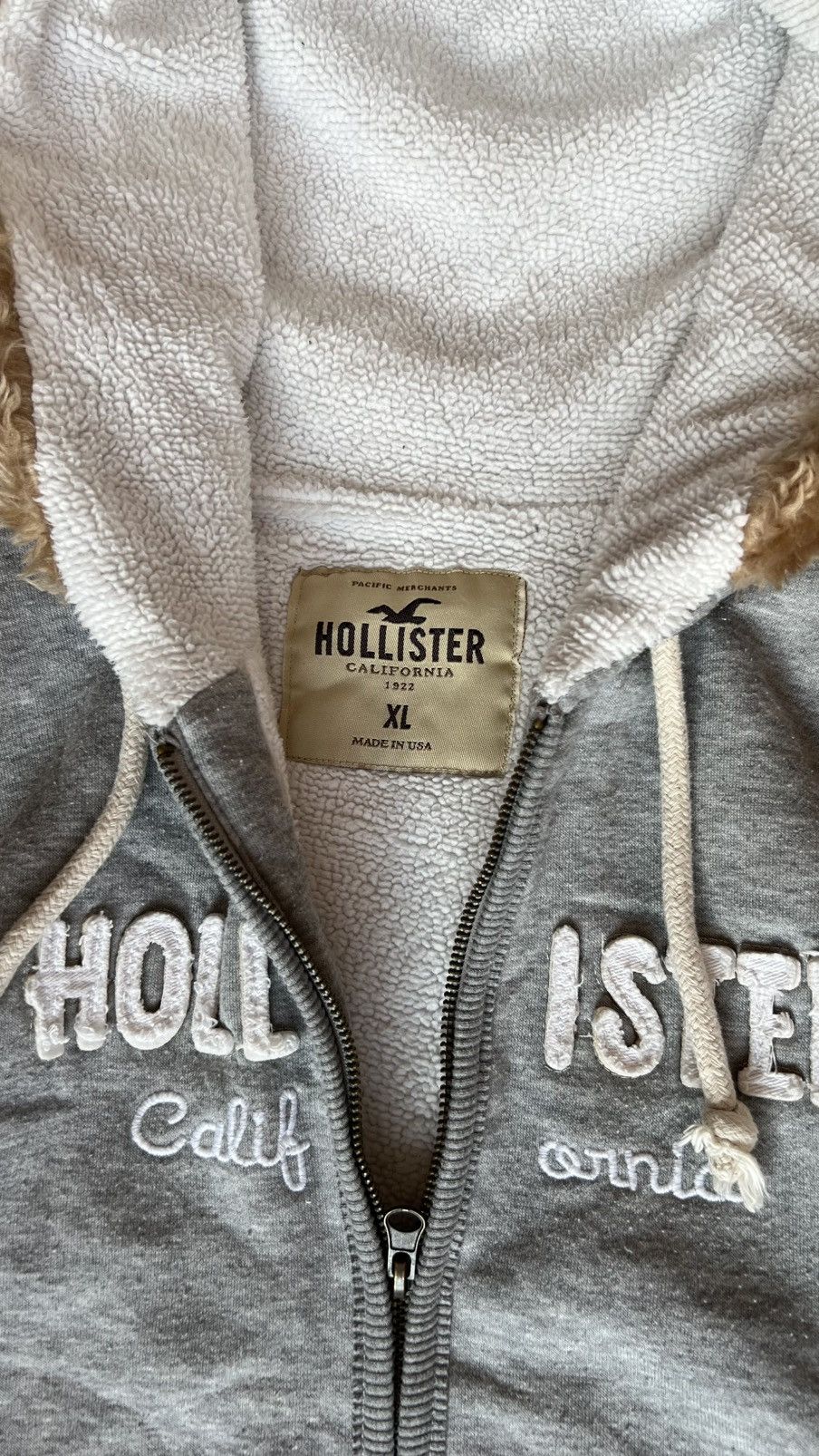 Hollister Hollister California VTG 2000s faux fur zip up hoodie jacket Size XL / US 12-14 / IT 48-50 - 8 Thumbnail