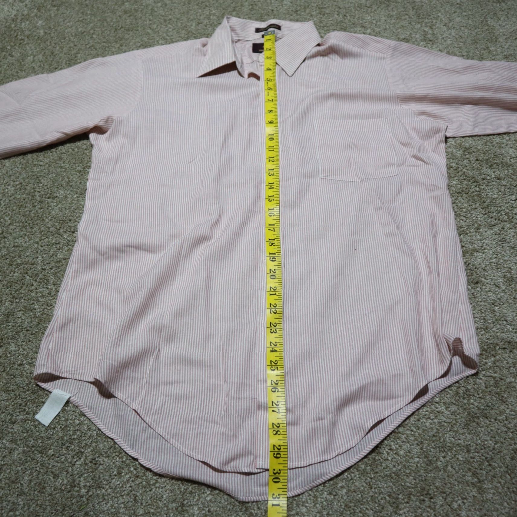 Van Heusen Vintage Van Heusen Dress Shirt Men 16 Red Striped Oxford Business Casual Regular Size 42R - 6 Thumbnail