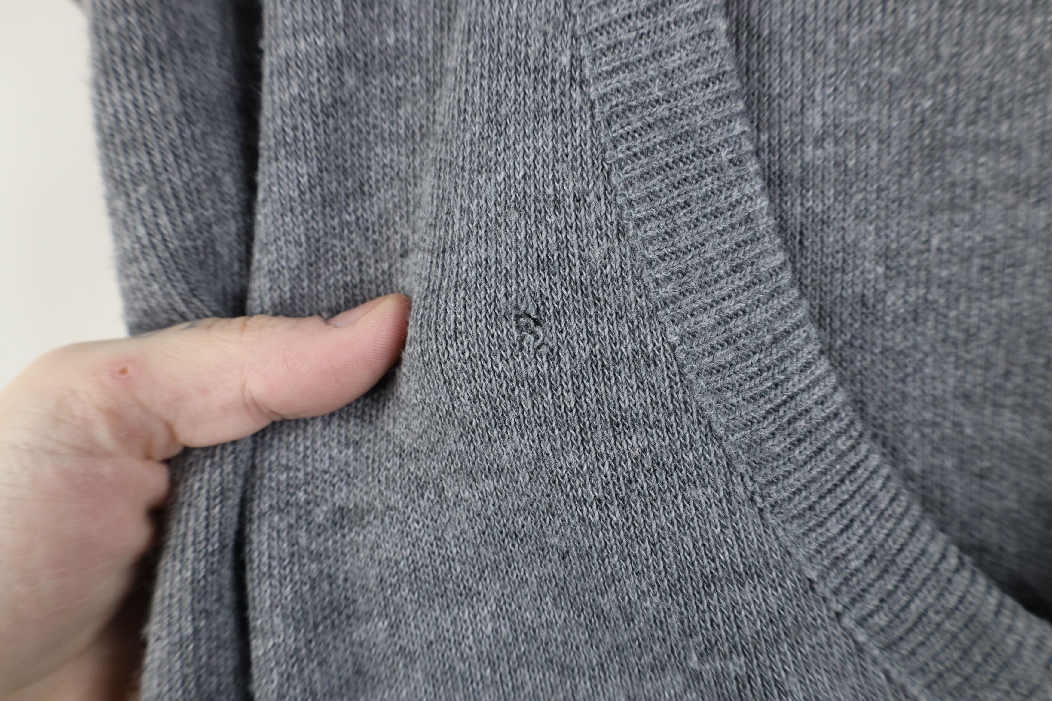 Vintage Vintage 70s Streetwear Blank Knit Sweater Vest Gray USA Size L / US 10 / IT 46 - 5 Thumbnail