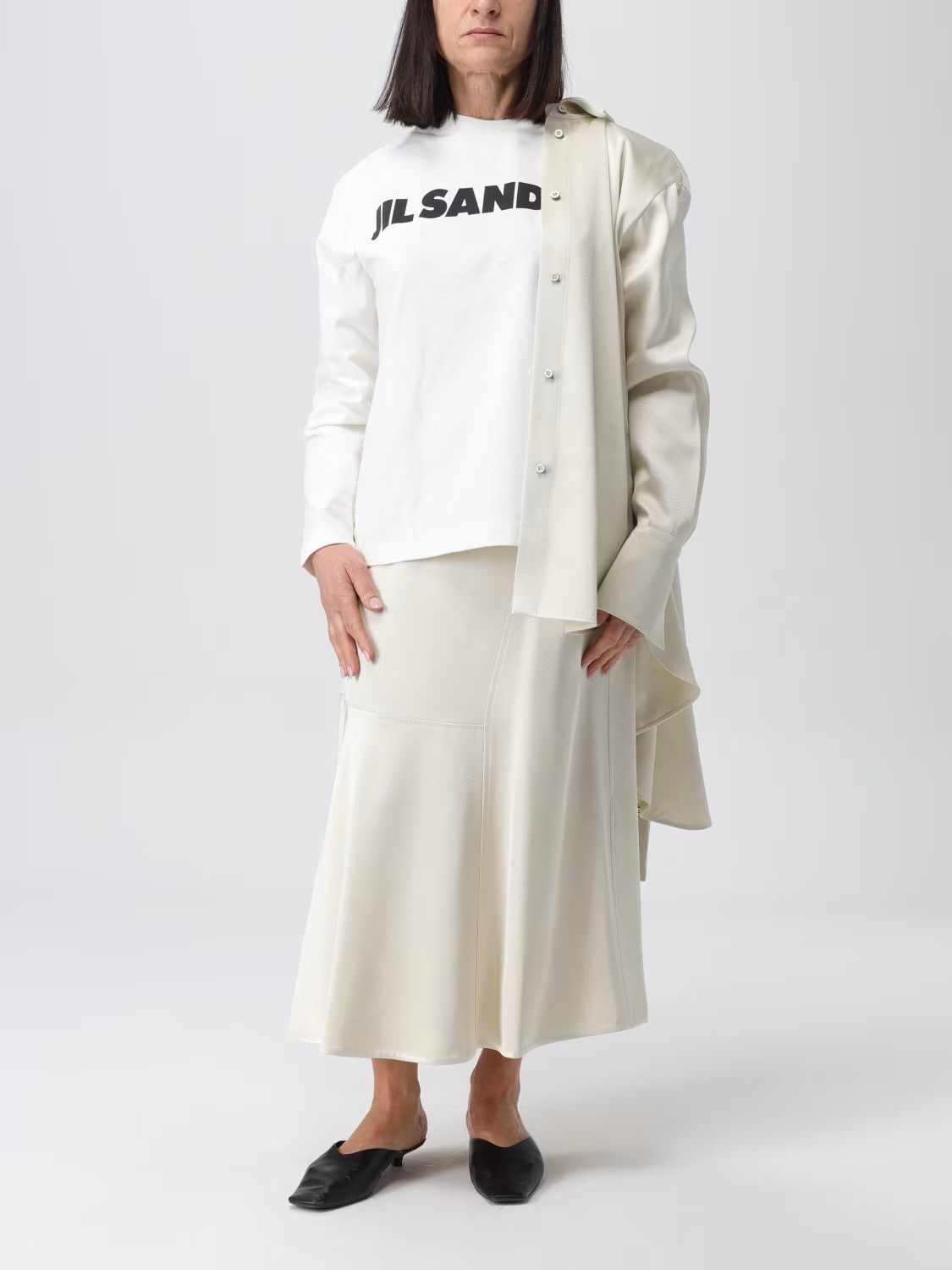 Jil Sander o1w1db10825 Shirt in Ivory Size L / US 10 / IT 46 - 3 Thumbnail