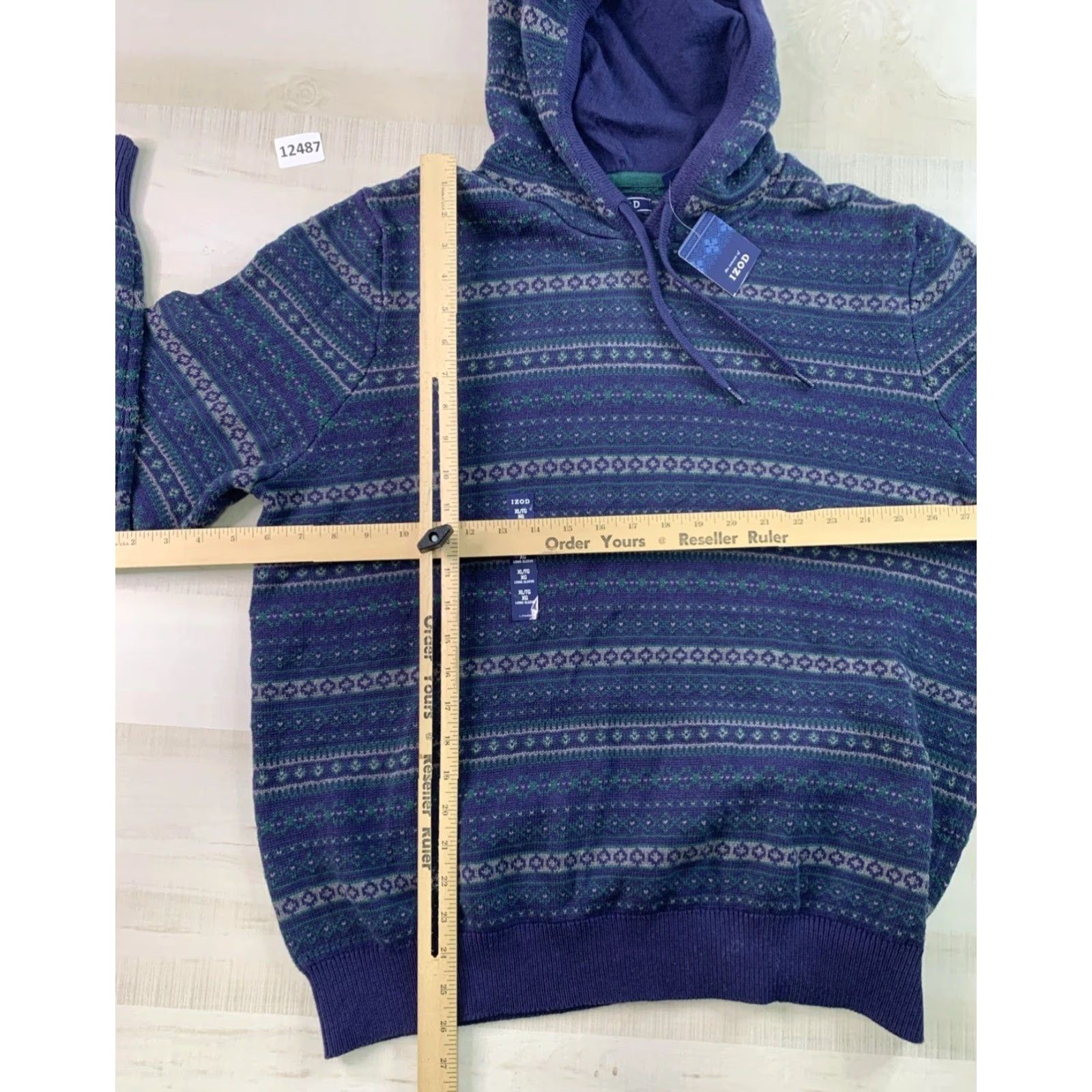 Izod VINTAGE IZOD Mens Long Sleeve Knit Hooded Sweater XL NWT-12487 Size US XL / EU 56 / 4 - 7 Thumbnail