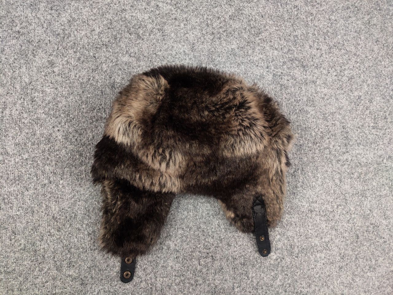 Le Grande Bleu (L.G.B.) Vintage Y2K Fuzzy Fur Ushanka Hat Brown faded l.g.b. Style Size ONE SIZE - 5 Thumbnail