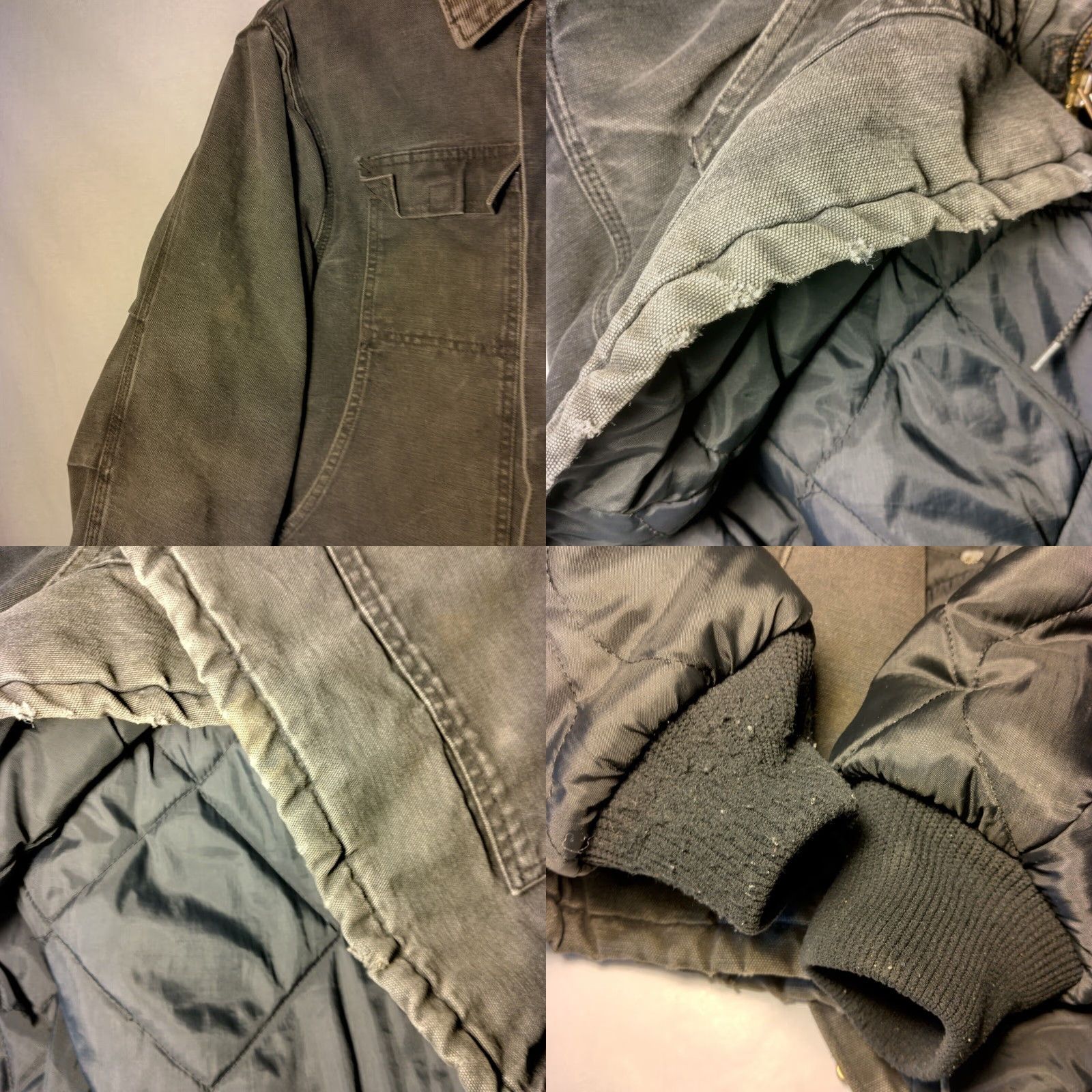 Carhartt VINTAGE Carhartt Arctic Jacket Coat Workwear Canvas Black Distressed USA Size US L / EU 52-54 / 3 - 10 Thumbnail