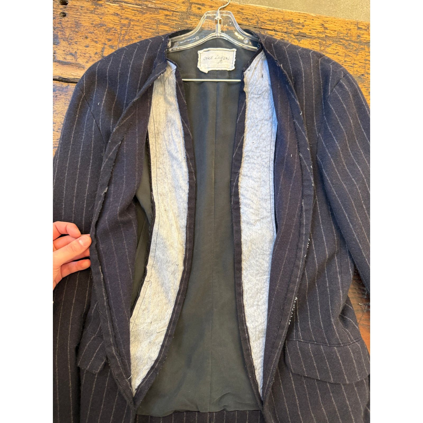 Greg Lauren Greg Lauren Deconstructed SAMPLE Pinstripe Trucker Ollie Size US L / EU 52-54 / 3 - 3 Thumbnail
