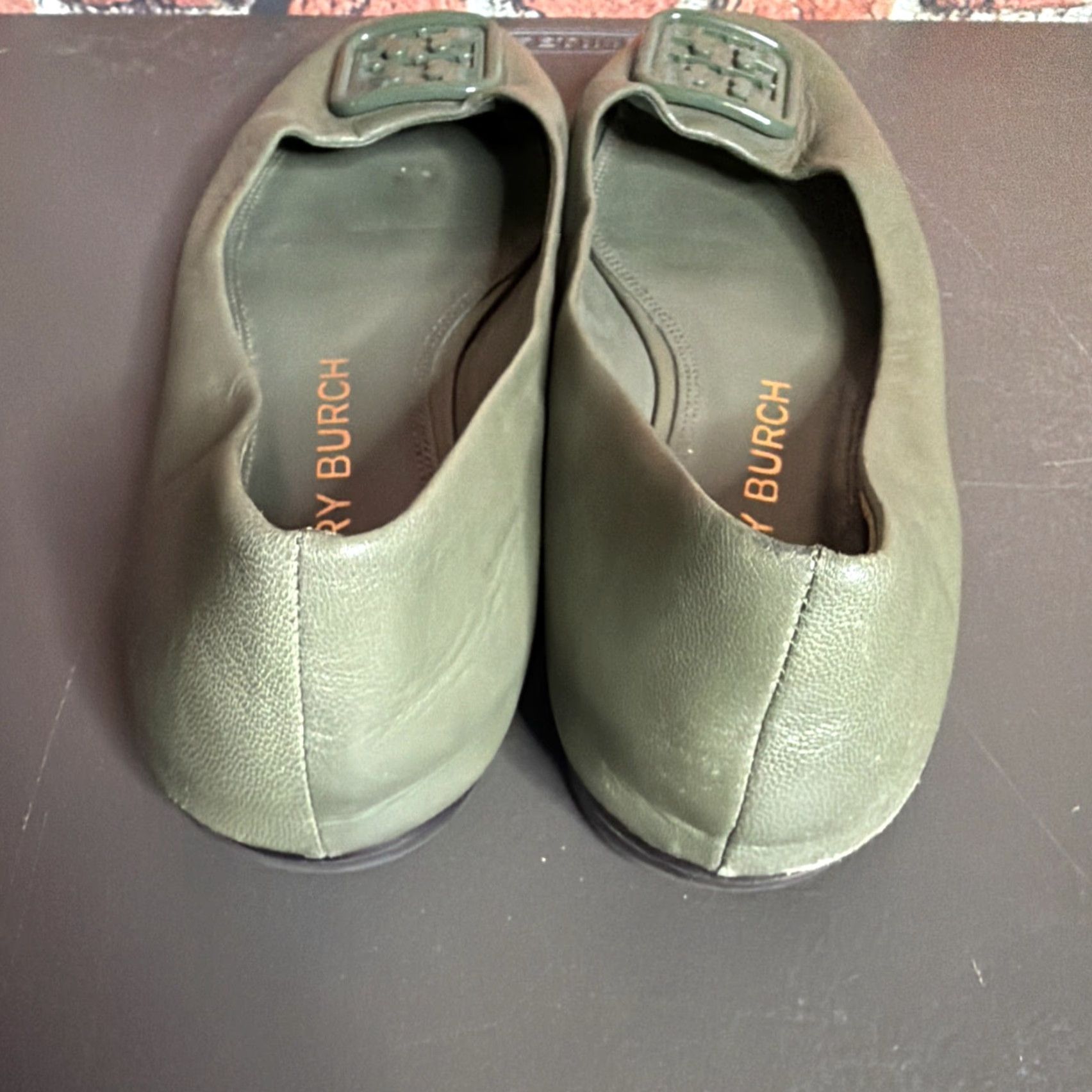 Tory Burch Tory Burch Ballet Flat Women Georgia Green 10.5 Leather Slip On Shoes Mens? Size US 11 / IT 41 - 3 Thumbnail