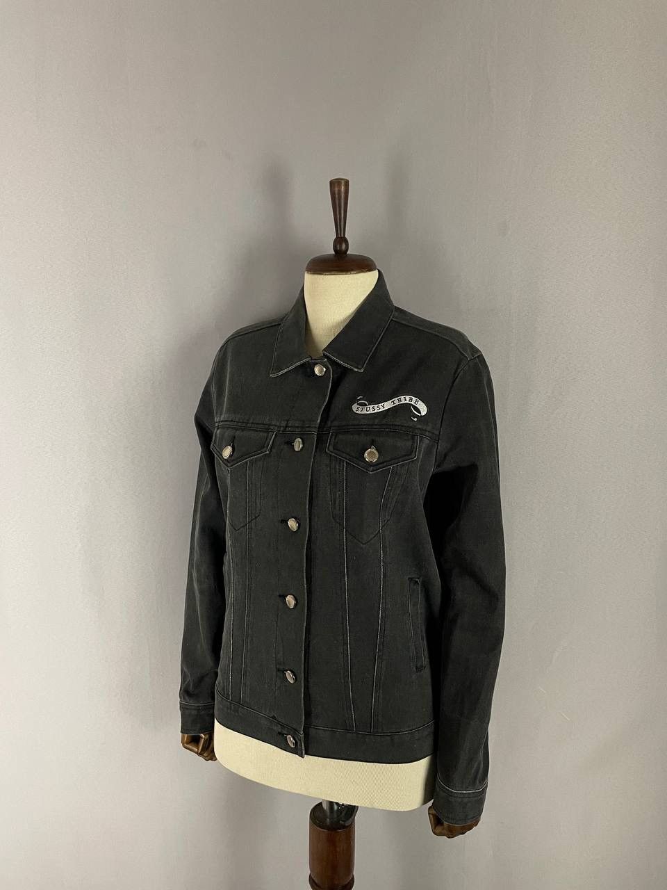 Stussy Stussy Denim Grey Jacket Eagle Size US L / EU 52-54 / 3 - 2 Thumbnail