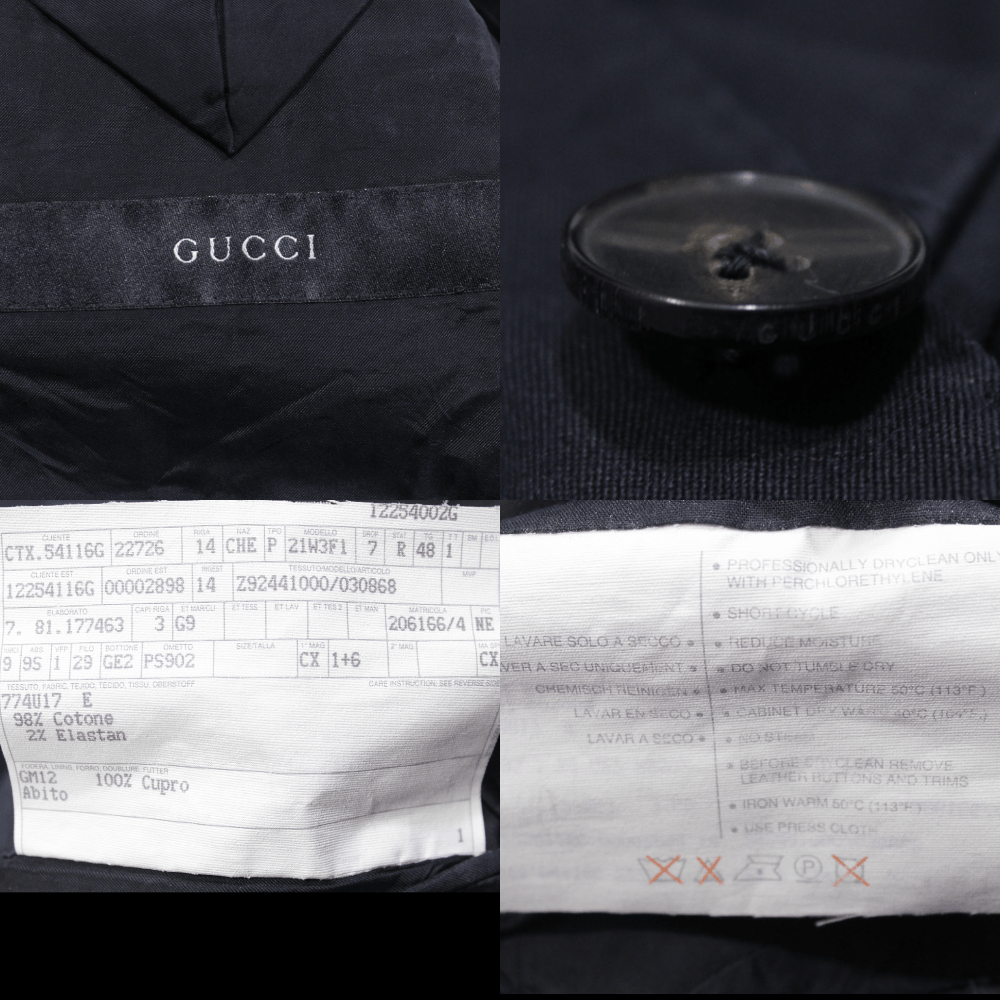 Gucci 90S Tom Ford Era Cotton Blazer Vintage Size 48R - 10 Thumbnail