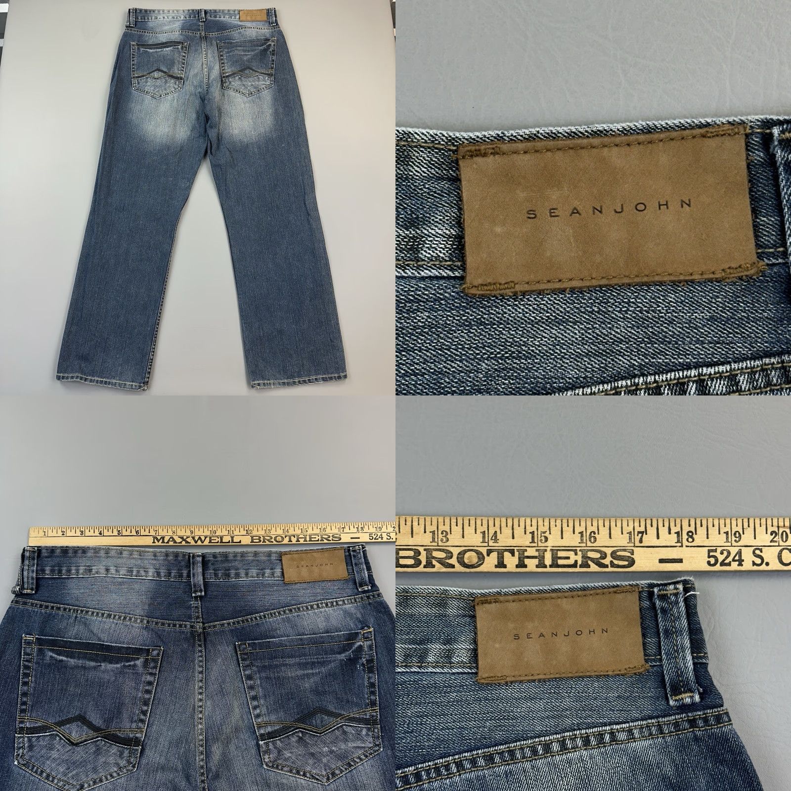 Sean John VINTAGE Sean John Jeans Mens 36x32 Denim Hamilton Relaxed Baggy Hip Hop Y2K Size US 36 / EU 52 - 9 Thumbnail