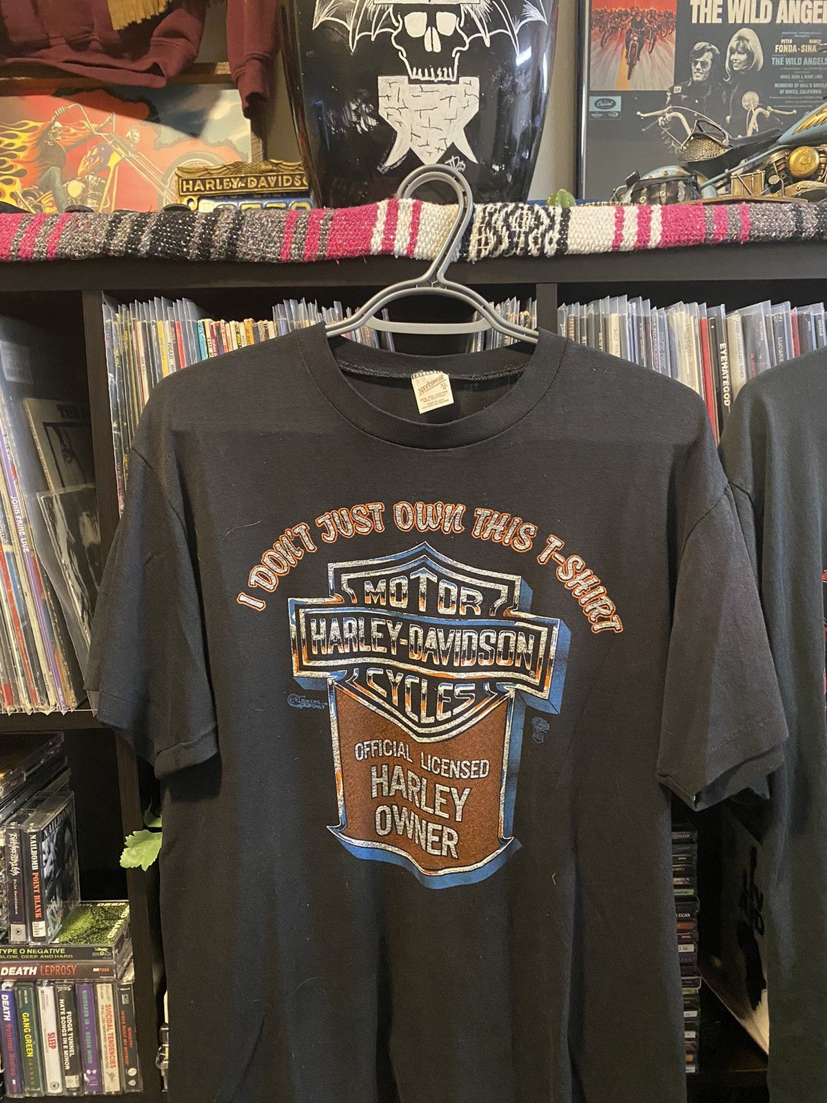 Harley Davidson × Vintage 1970s Harley Davidson t shirt Size US L / EU 52-54 / 3 - 1 Thumbnail