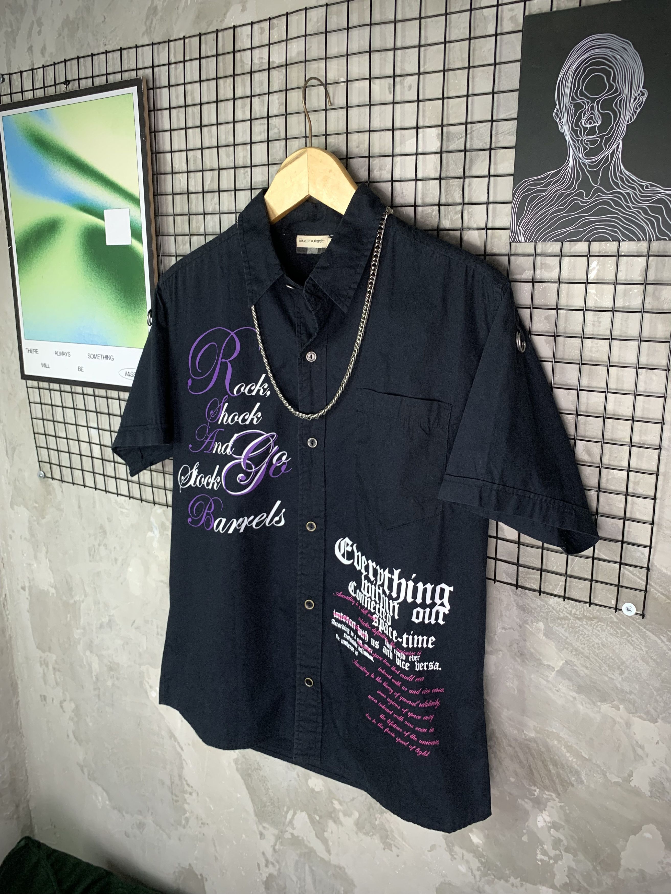Japanese Brand Y2K Euphuistic Punk Rock Gothic Poem Print Shirt Size US L / EU 52-54 / 3 - 2 Thumbnail