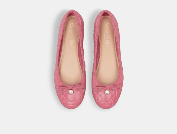 Dior o1w1db10426 KCB877 Ballet Flat in Pink Size US 7 / IT 37 - 3 Thumbnail