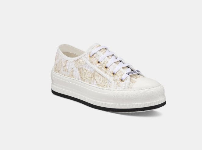 Dior o1w1db11224 Embroidered Cotton Platform Sneakers Size US 10 / IT 40 - 2 Thumbnail