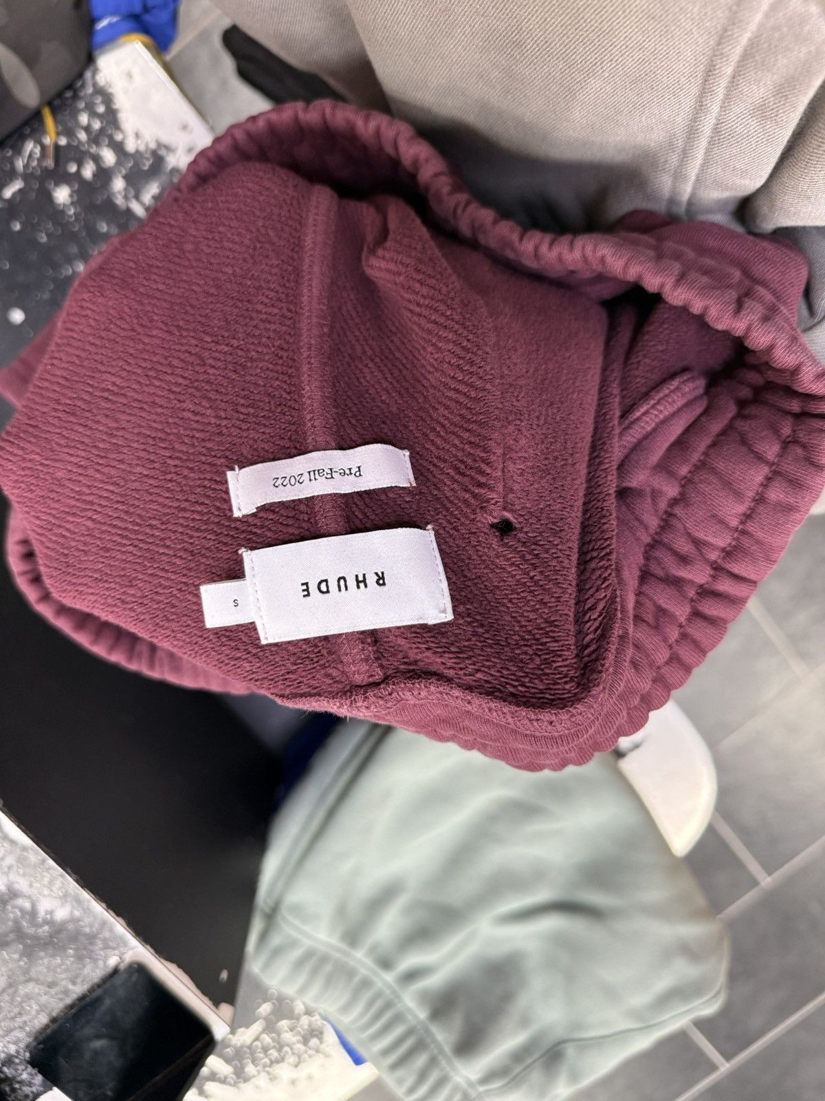 Rhude Rhude Burgundy Sweat Shorts Size US 30 / EU 46 - 7 Thumbnail