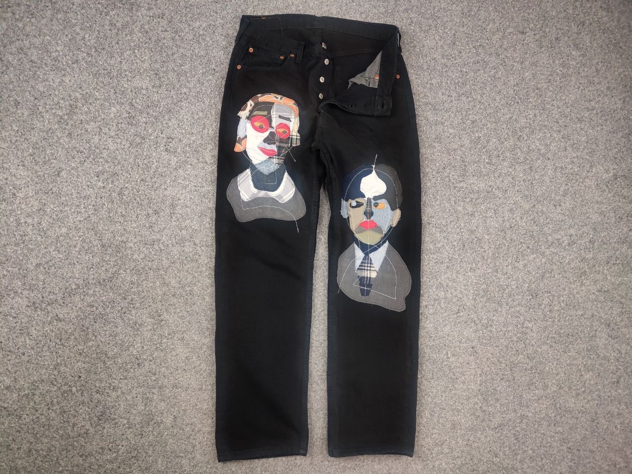 Levi's Vintage 90's Levi’s 501 Sashiko Face Jeans junya watanabe Size US 34 / EU 50 - 4 Thumbnail