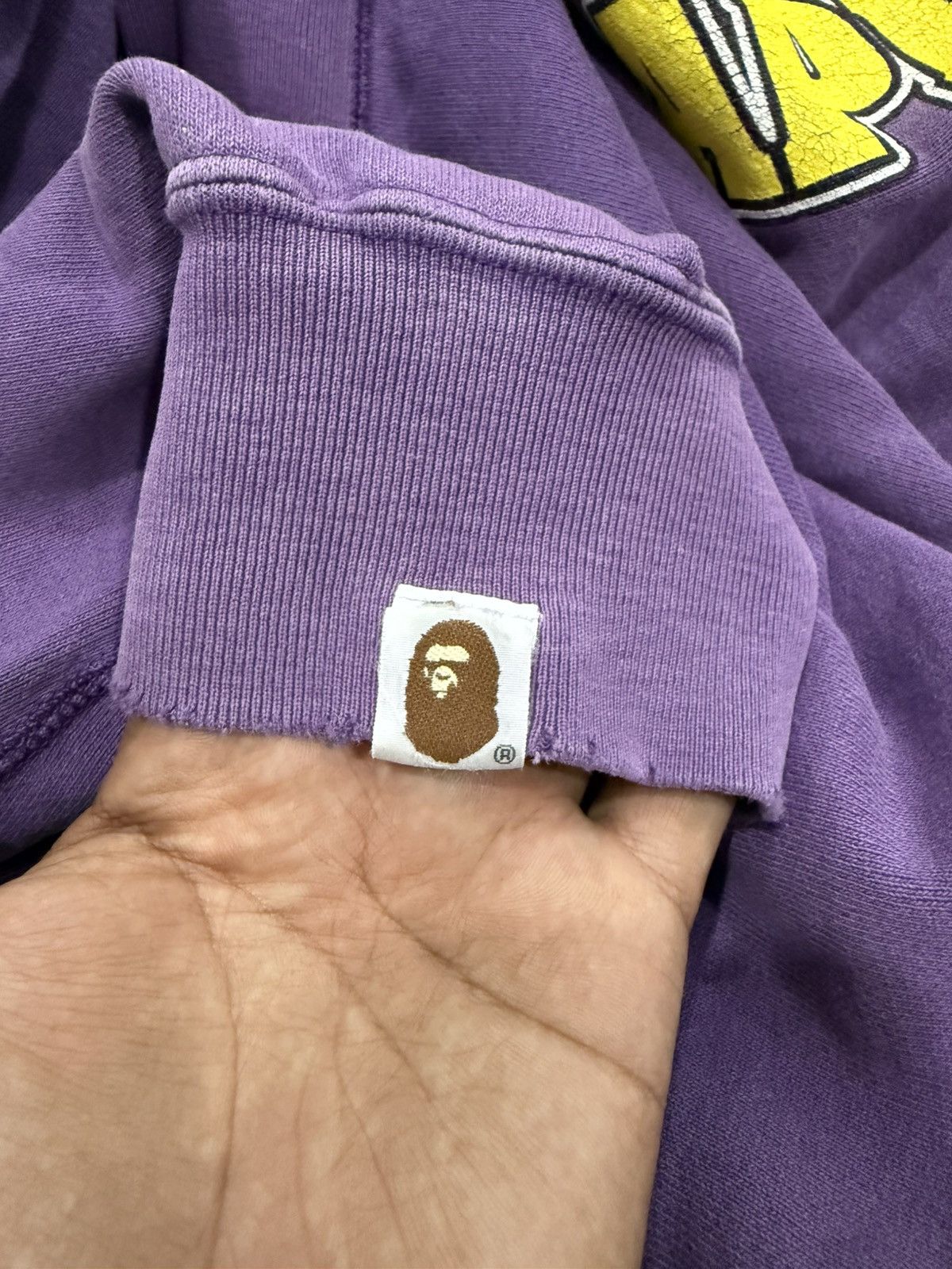 Bape Vintage Distress Purple Faded A Bathing Ape Size US L / EU 52-54 / 3 - 5 Thumbnail