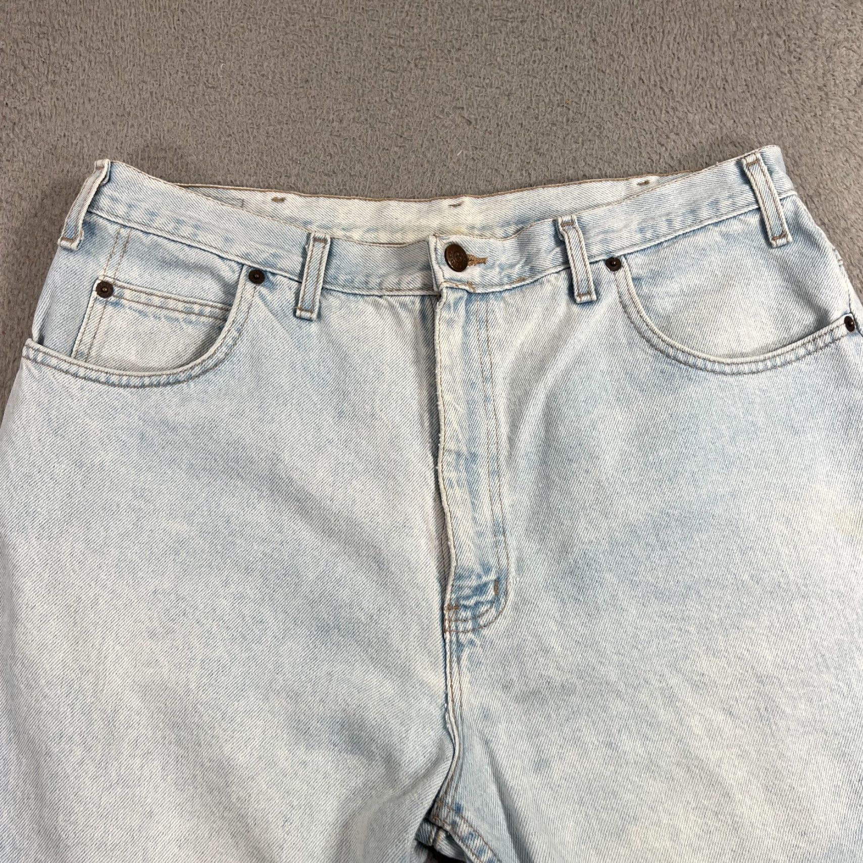 Faded Glory VINTAGE Faded Glory Men's 36 Denim Shorts Casual 90s Light Blue Distressed Cotton Jorts Size US 36 / EU 52 - 4 Thumbnail