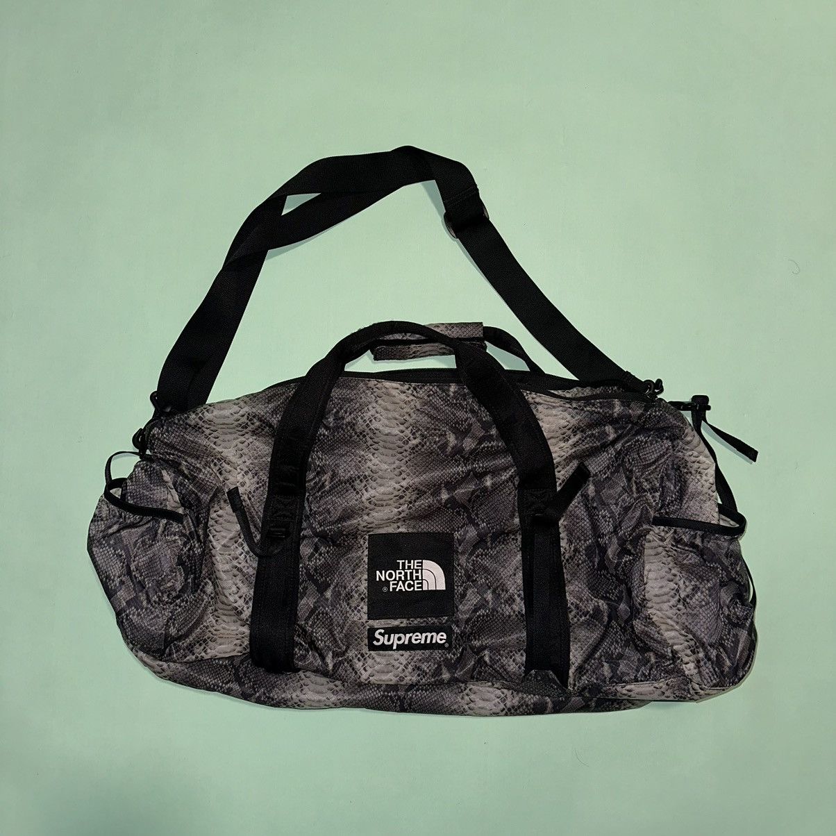 Supreme The North Face Supreme x the north face Flyweight snakeskin duffel bag Grailed