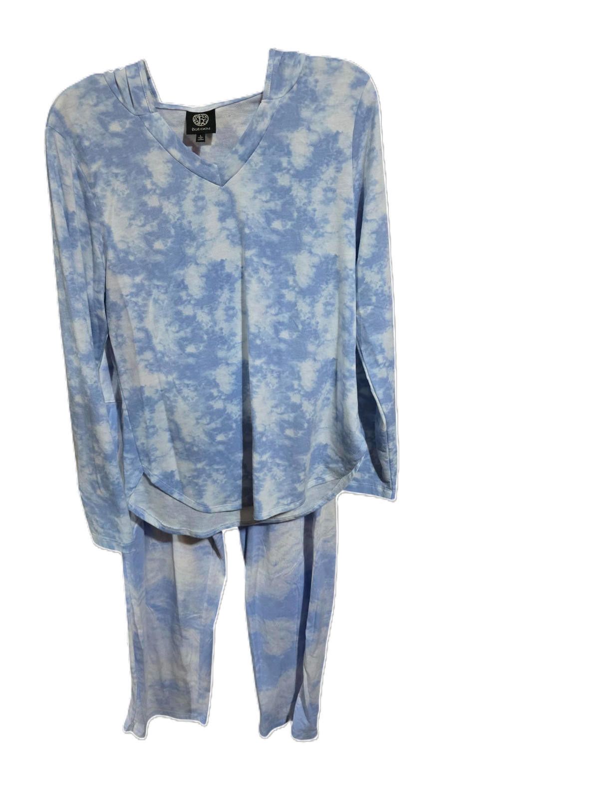 Other Bobeau Blue Tye Dye Loungewear Hooded V-Neck Pockets Size ONE SIZE - 1 Thumbnail