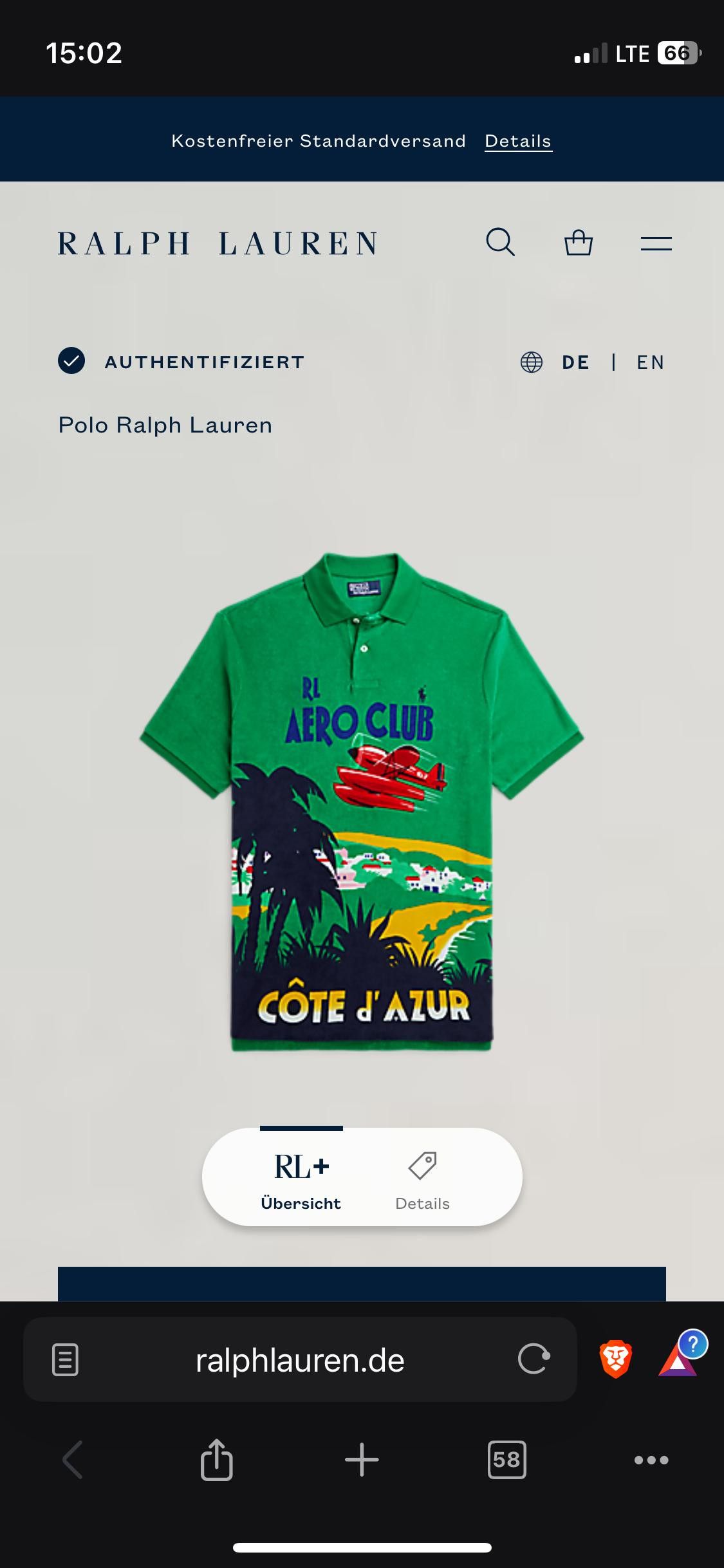 Polo Ralph Lauren Polo Ralph Lauren "Aero Club" Côte d'Azur Poloshirt - L Size US L / EU 52-54 / 3 - 10 Thumbnail