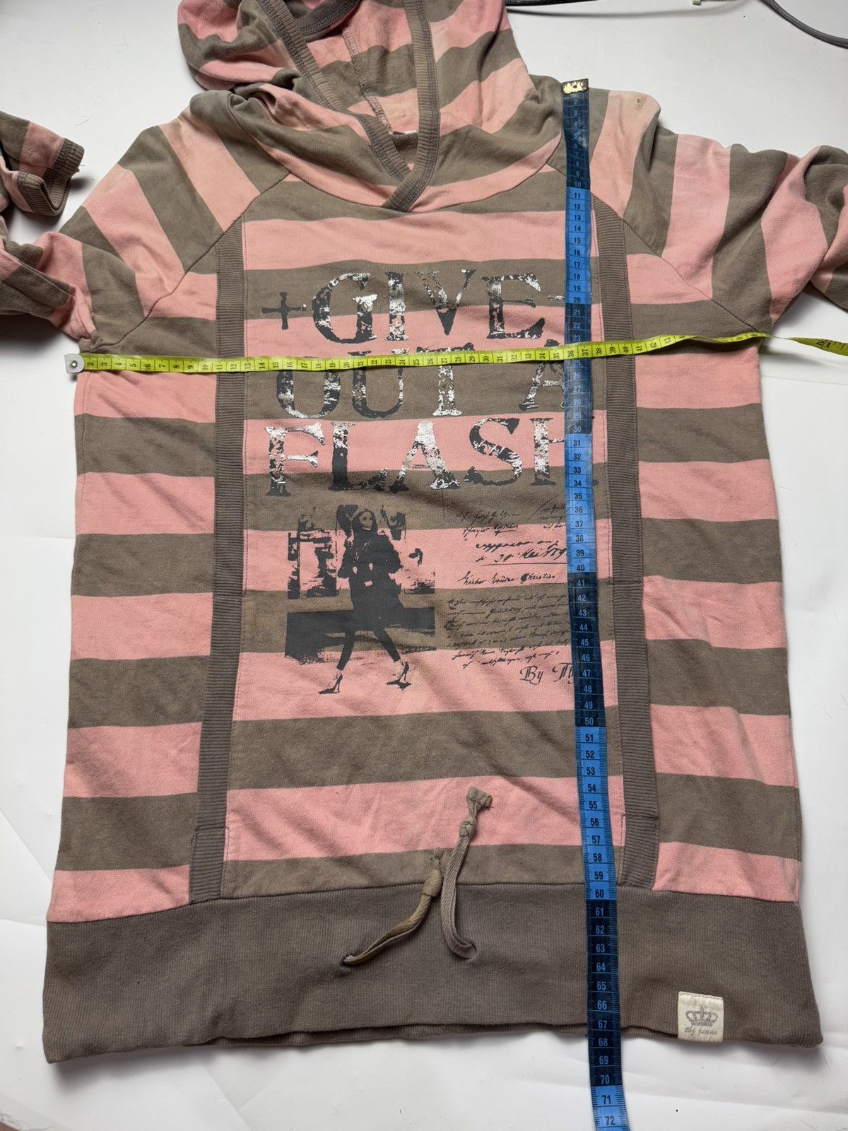 If Six Was Nine × Japanese Brand × Le Grande Bleu (L.G.B.) 2000s Hoodie Poem Stripe By Tbjnearby Lgb Ifsix Style Size US M / EU 48-50 / 2 - 6 Thumbnail
