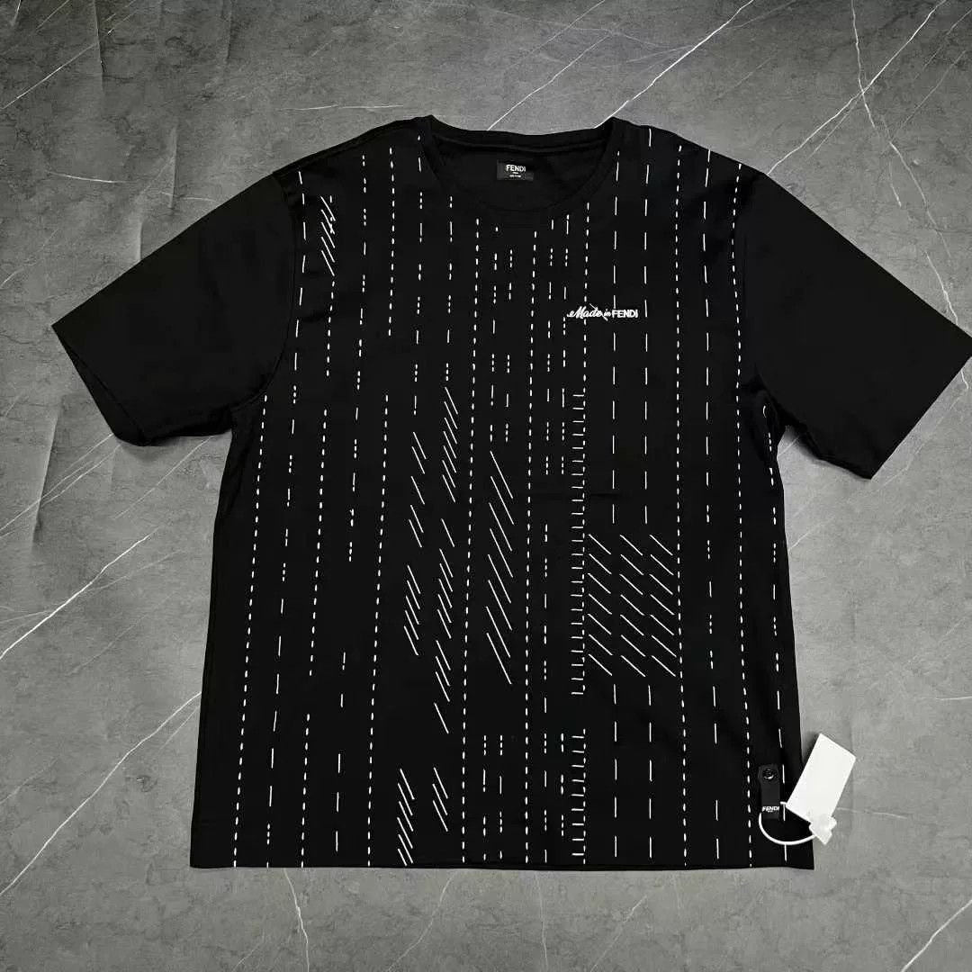 Fendi Fendi Black T-Shirt Casual Short Sleeve Size US S / EU 44-46 / 1 - 1 Thumbnail