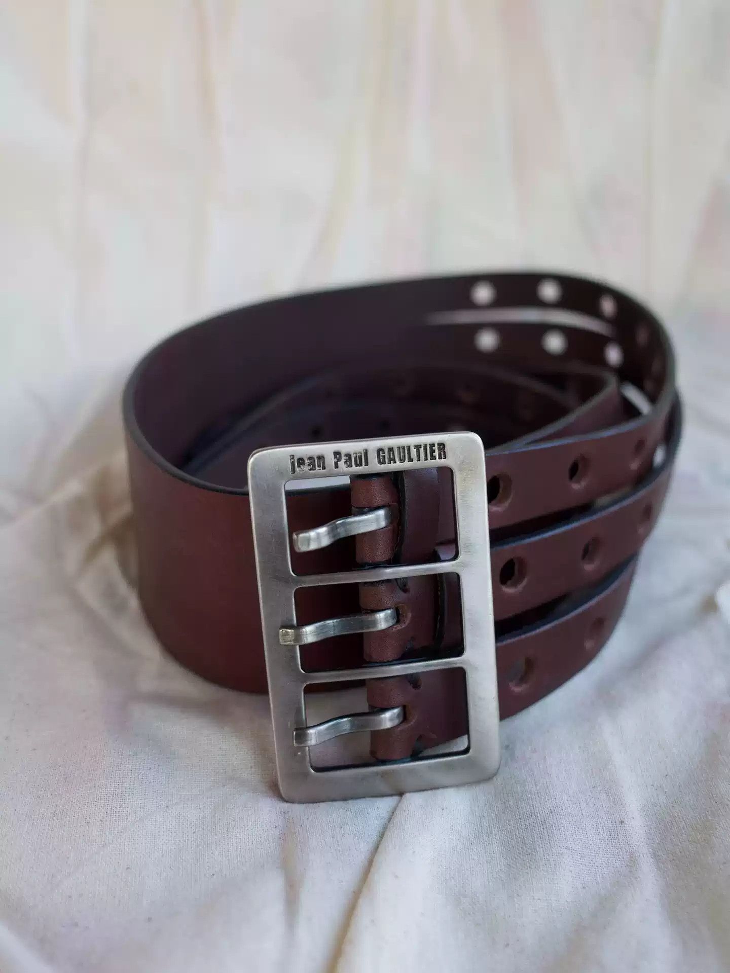Jean Paul Gaultier Jean Paul Gaultie Out of print three-ply vintage leather belt Size ONE SIZE - 1 Thumbnail