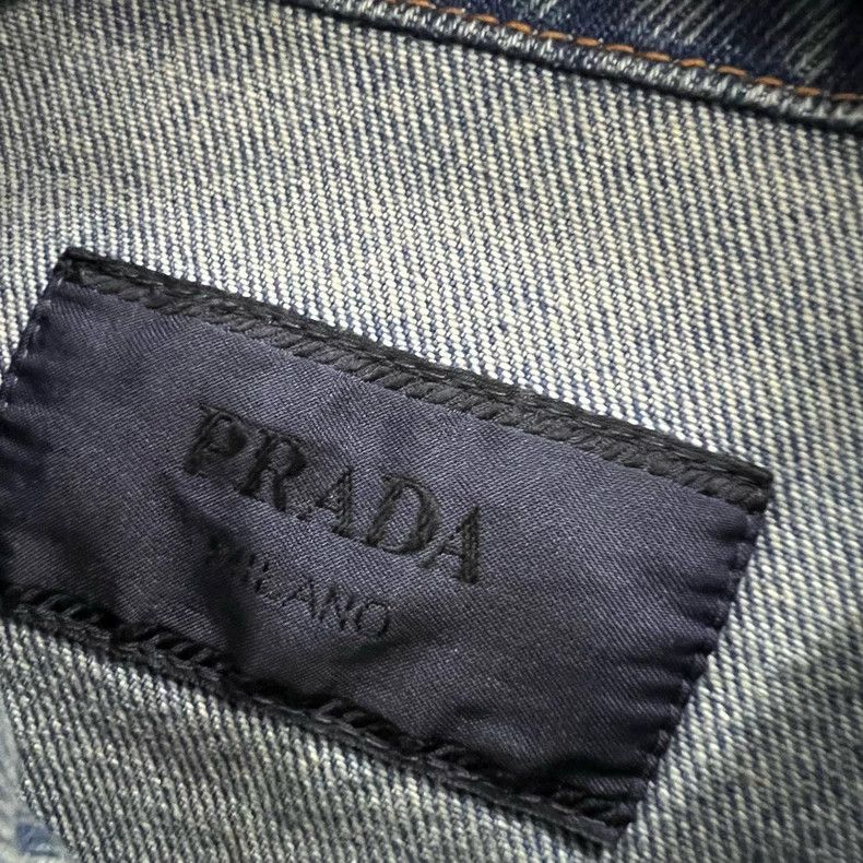 Prada Prada Make an old triangle denim jacket 2501-Nextarrow Size US XL / EU 56 / 4 - 4 Thumbnail