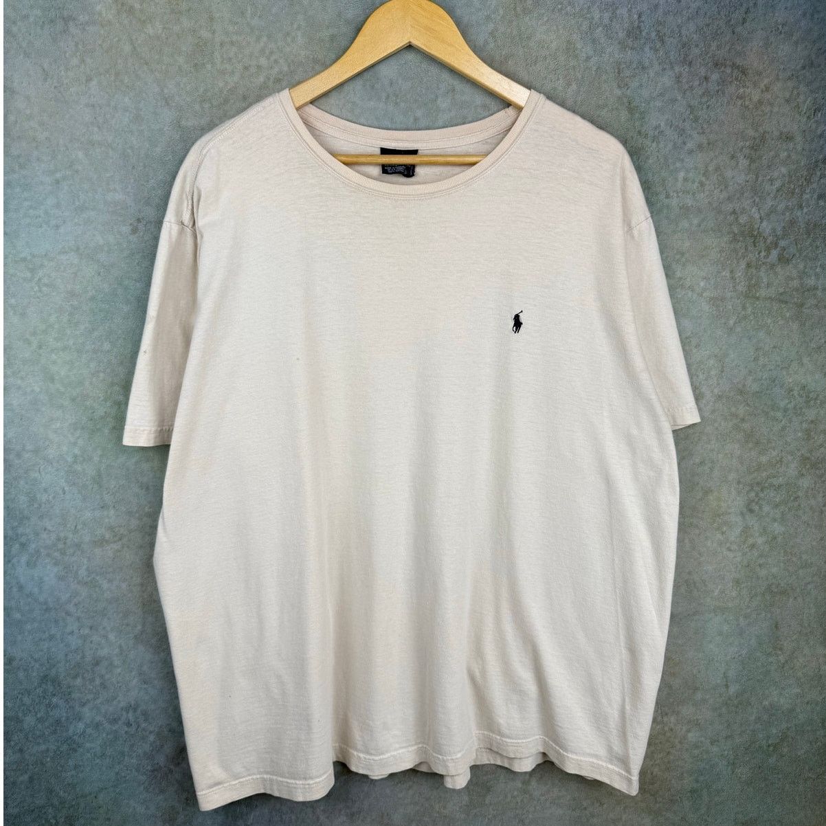 Polo Ralph Lauren VTG 90s Polo Ralph Lauren T Shirt Mens Sz XL Creme Size US XL / EU 56 / 4 - 1 Thumbnail